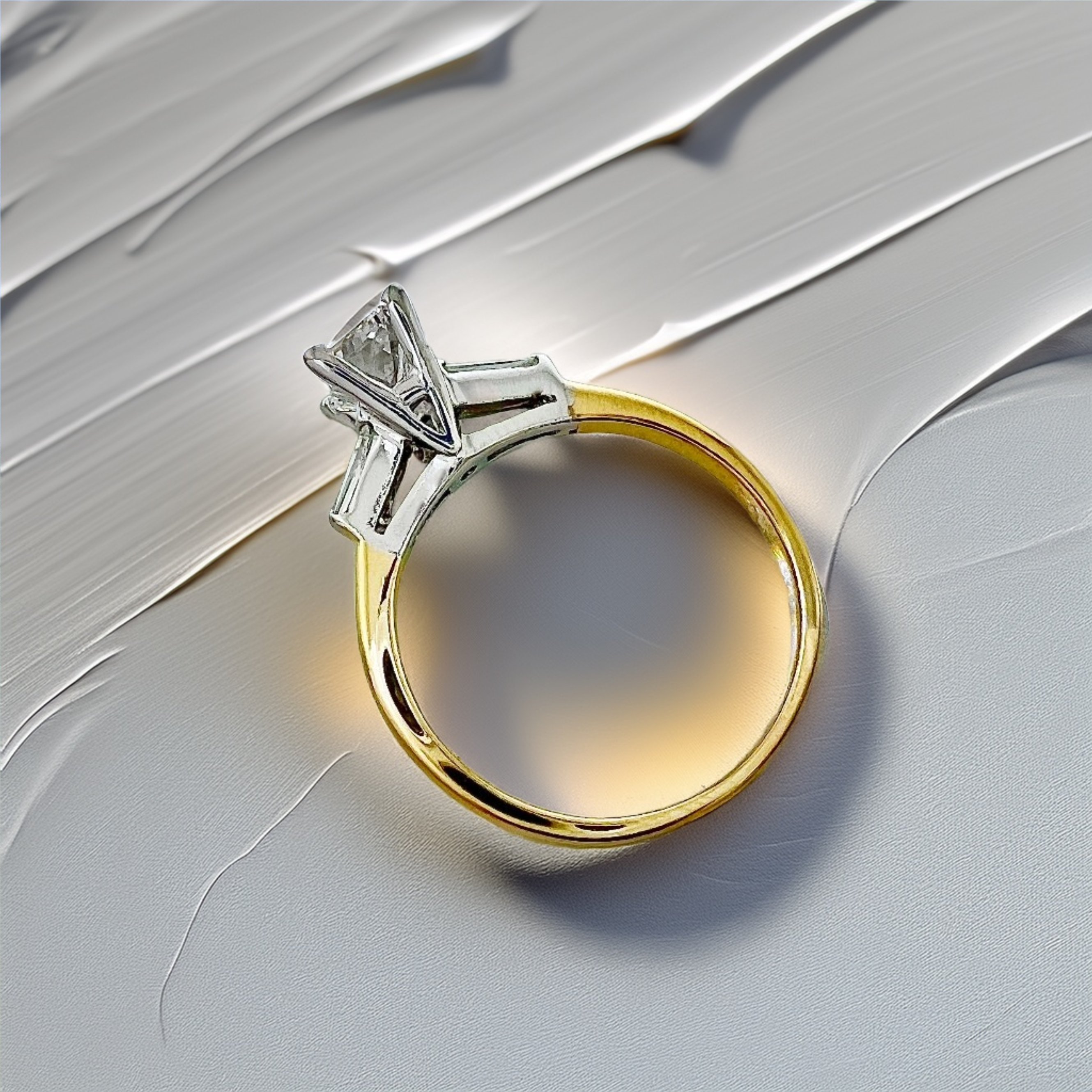 0.50ct Emerald-Cut Lab Diamond Three-Stone Engagement Ring