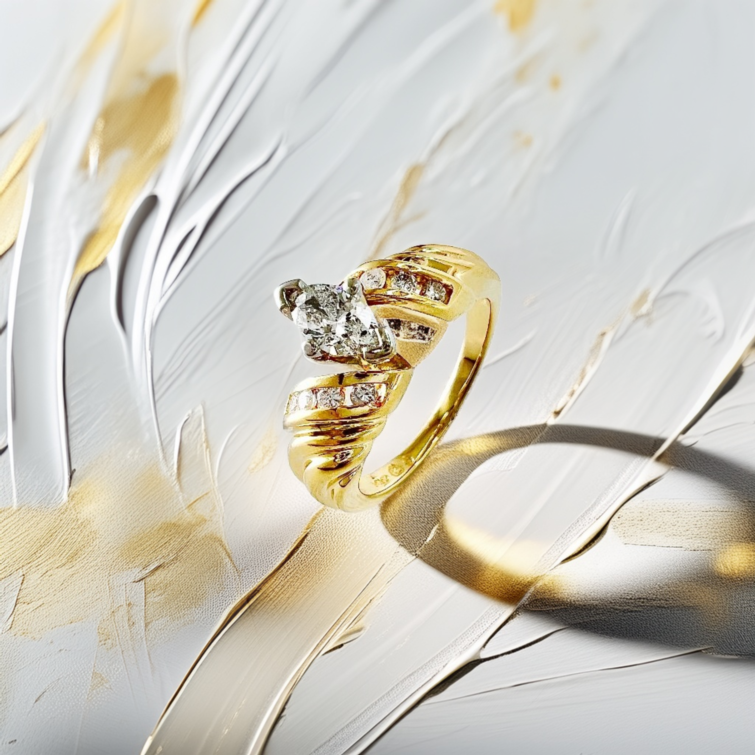 0.50ct Marquise-Cut Vintage Diamond Engagement Ring