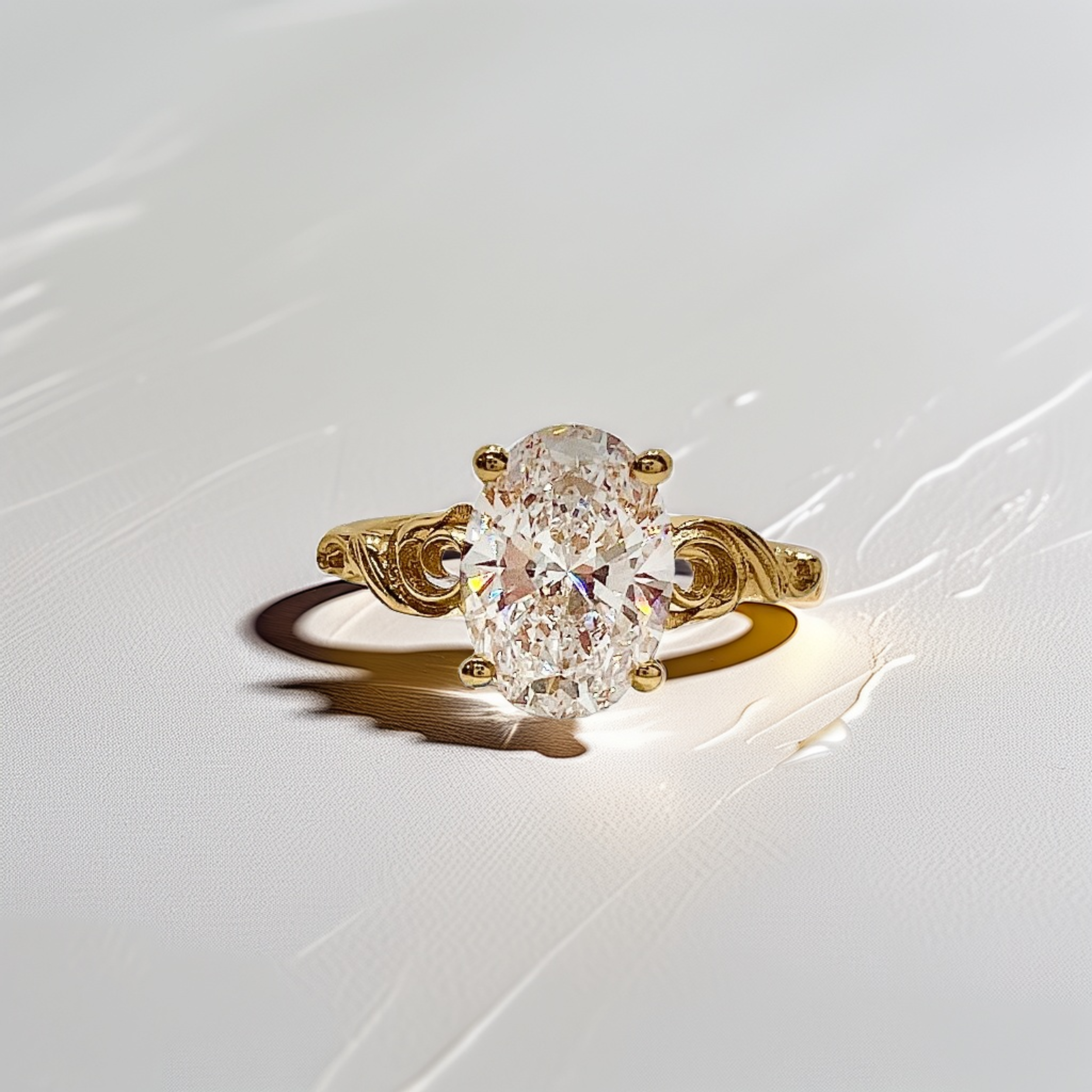 1.50ct Oval Diamond | Vintage Inspired Engagement Ring