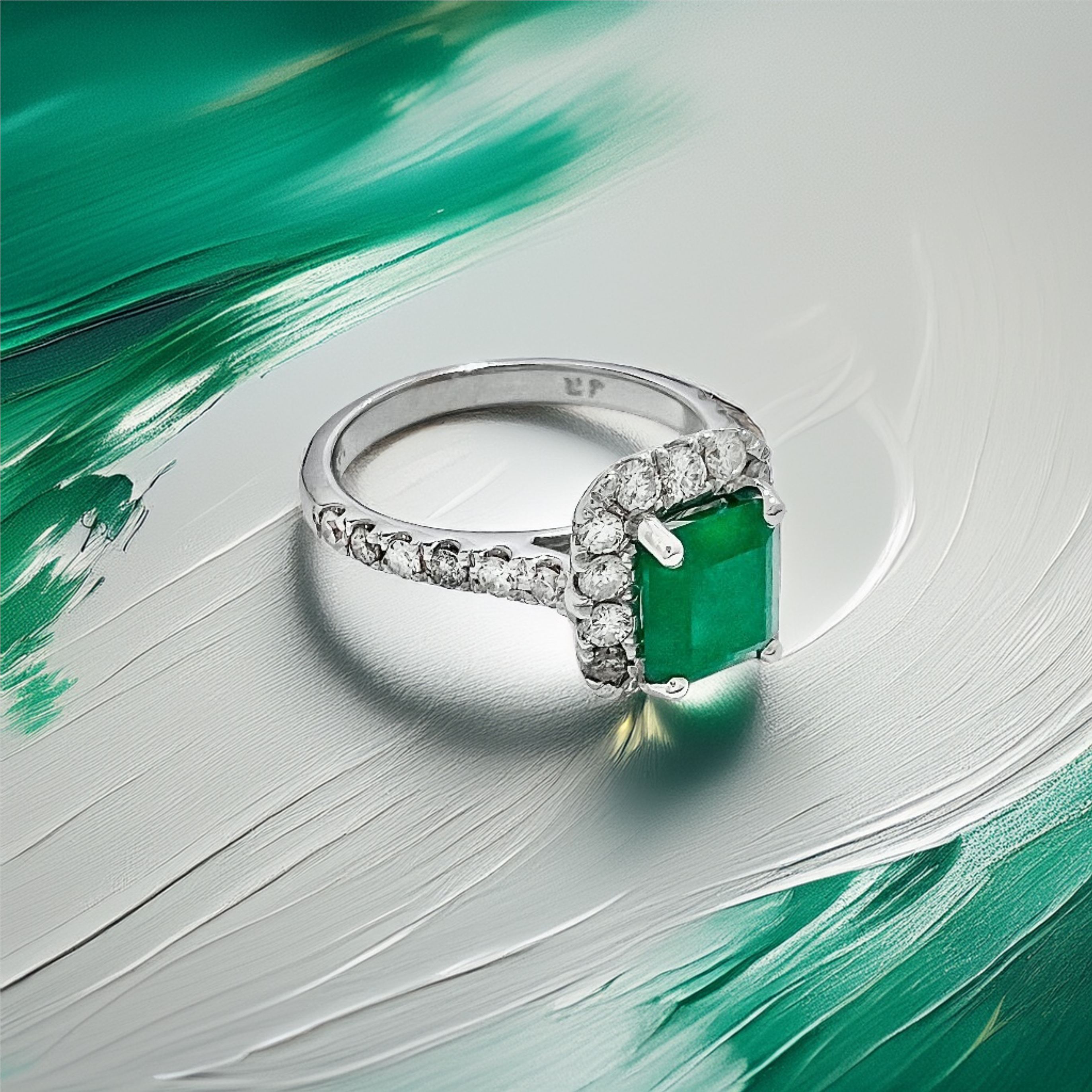 Emerald Cut Emerald Engagement Ring