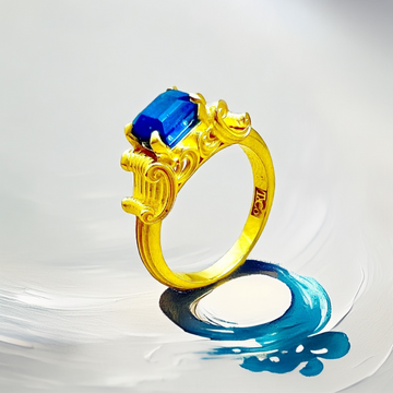 Bi-Color Blue Tourmaline Ring 1.52tcw