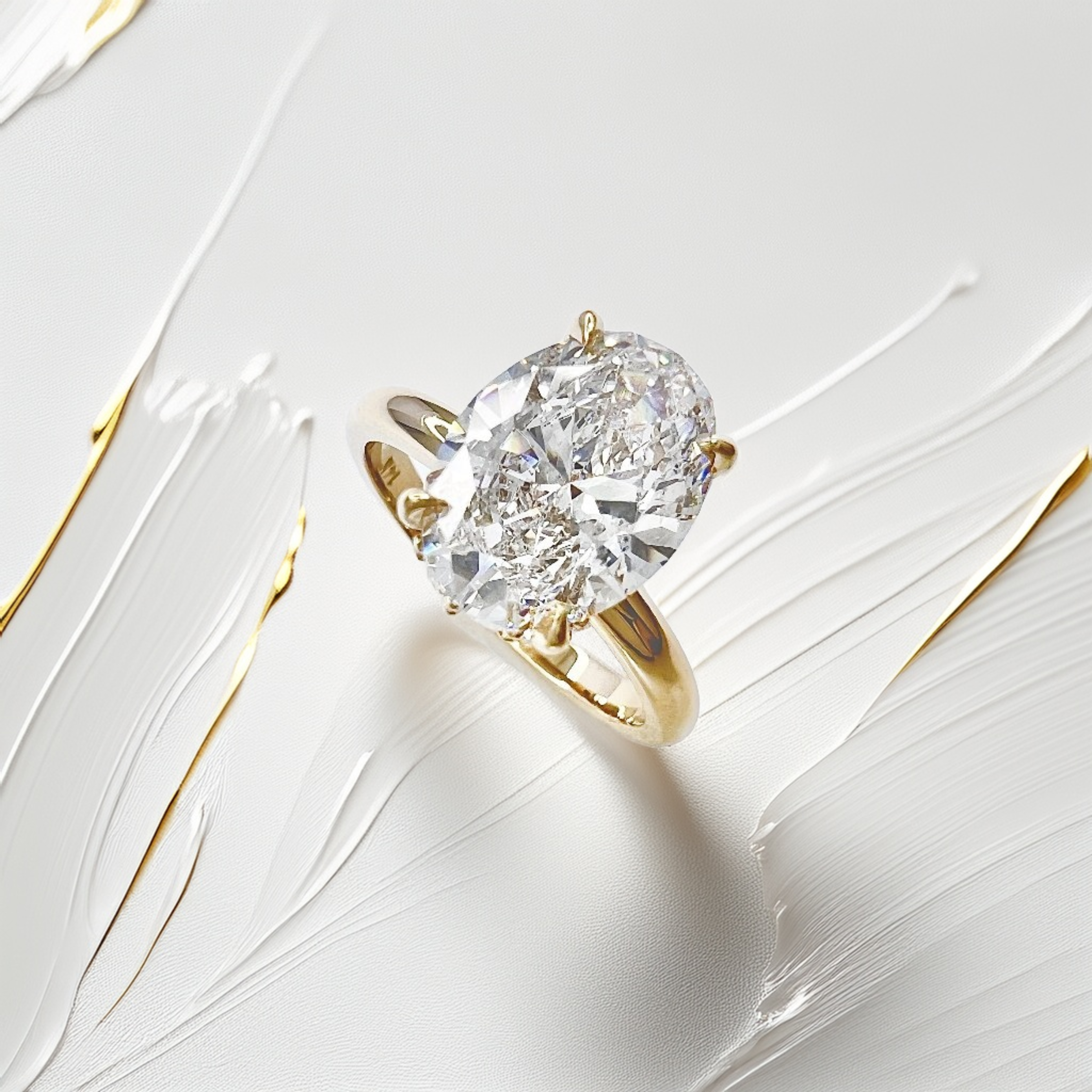 2.50-Carat Oval-Shaped Engagement Ring | Hidden Halo