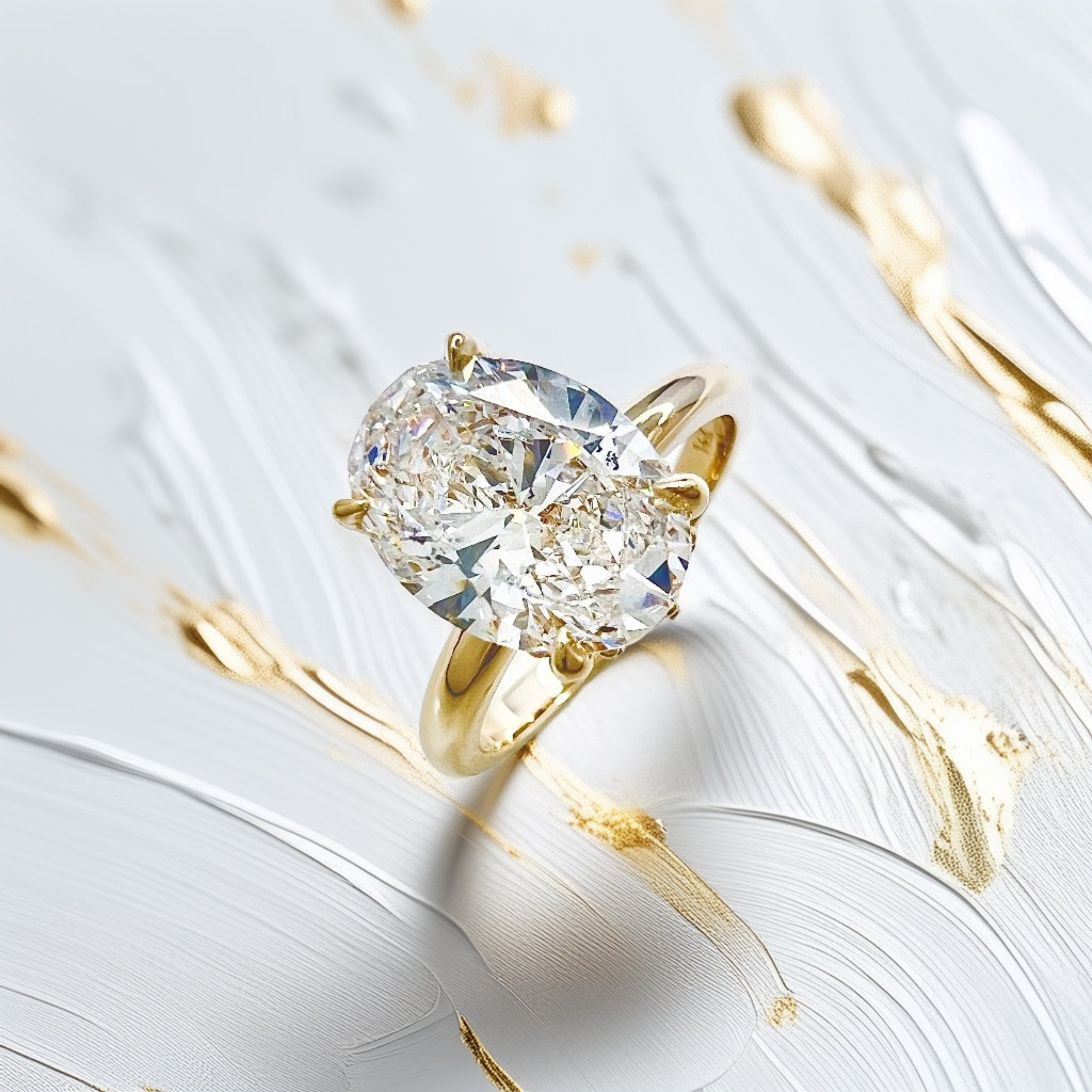 2.50-Carat Oval-Shaped Engagement Ring | Hidden Halo