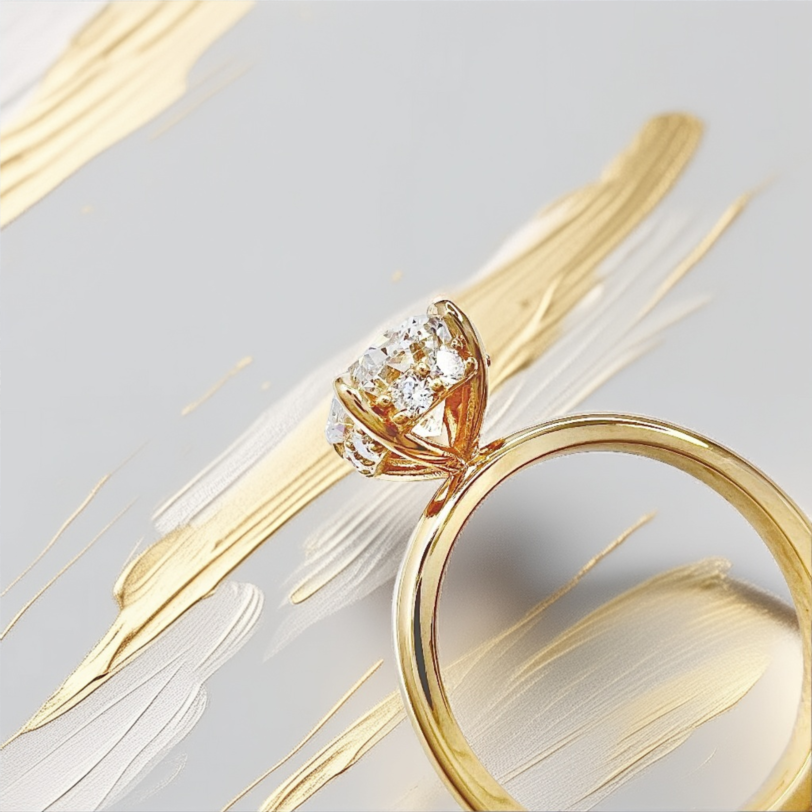 2.50-Carat Oval-Shaped Engagement Ring | Hidden Halo