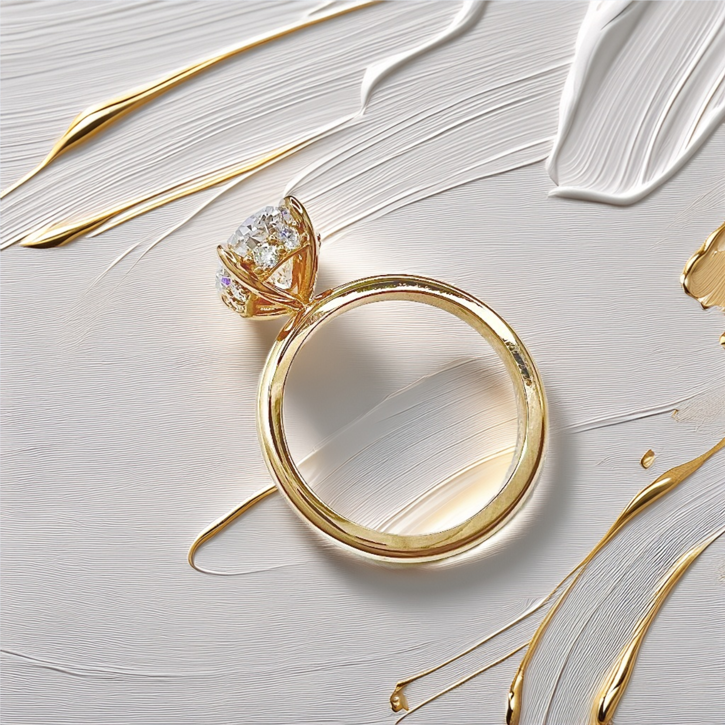 2.50-Carat Oval-Shaped Engagement Ring | Hidden Halo