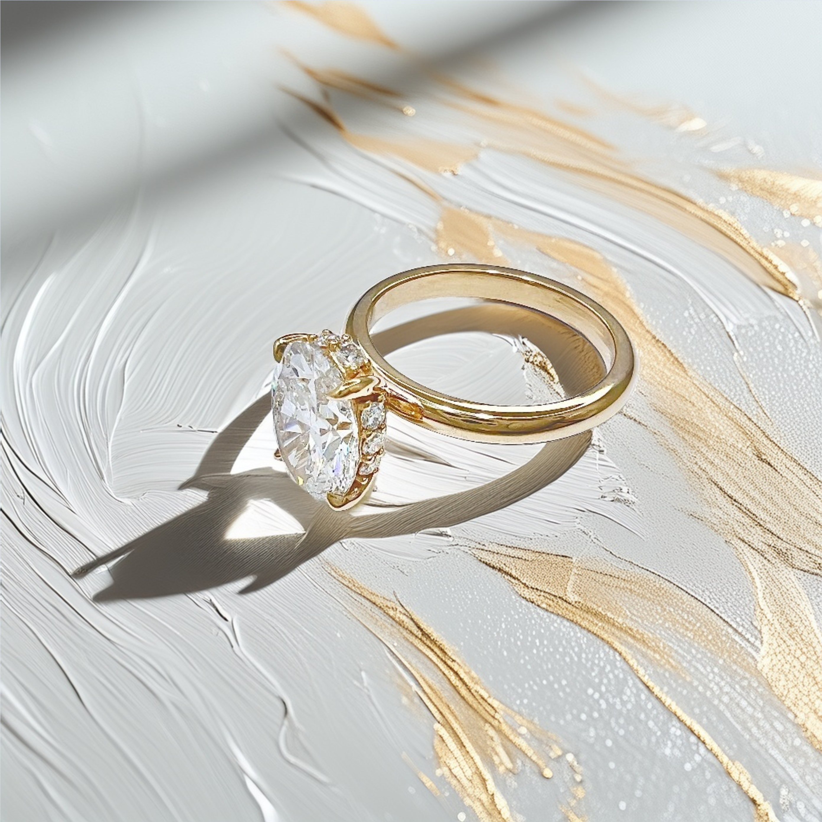 2.50-Carat Oval-Shaped Engagement Ring | Hidden Halo