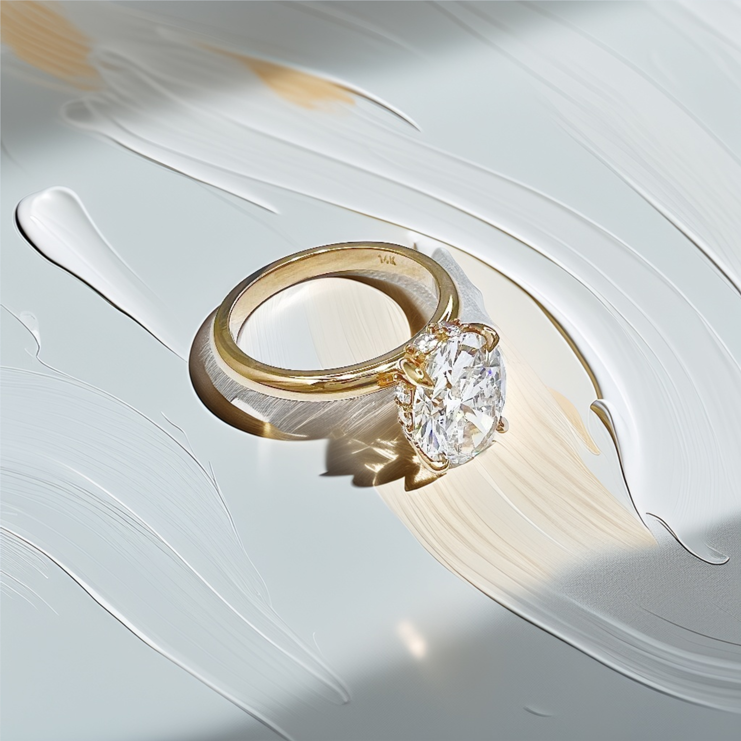 2.50-Carat Oval-Shaped Engagement Ring | Hidden Halo