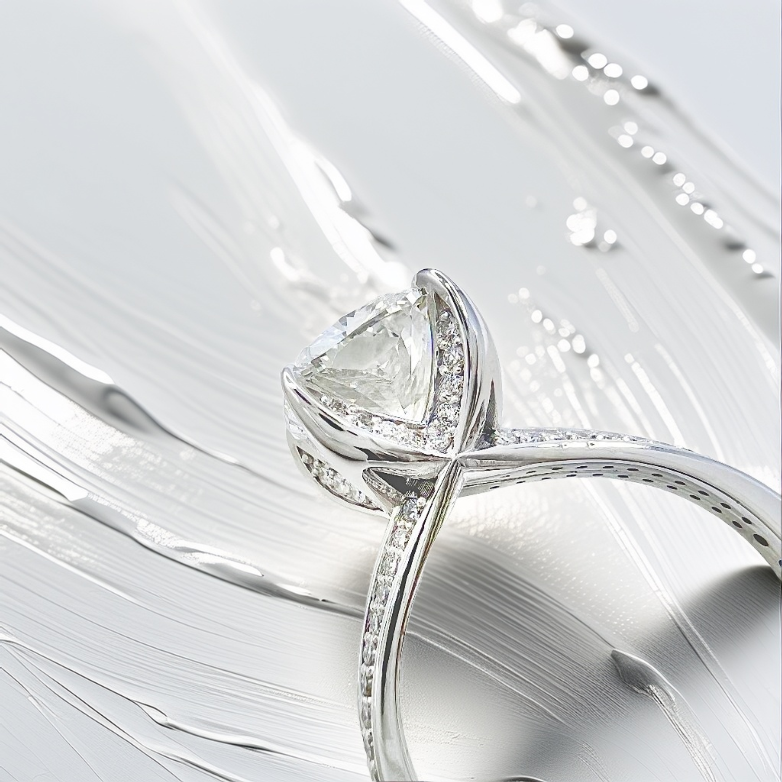 3-Carat Cushion-Shaped Engagement Ring | Hidden Halo