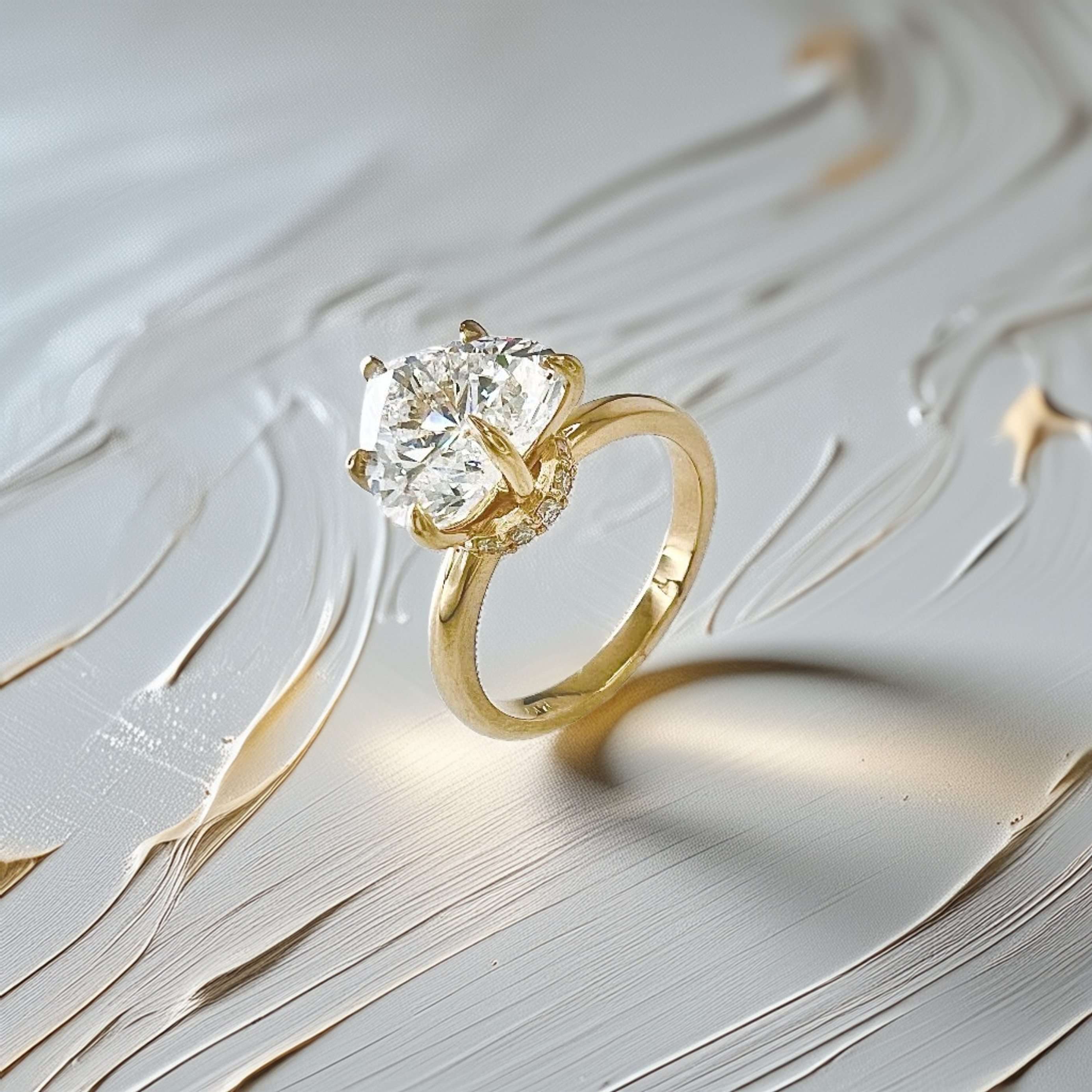 3-Carat Heart-Shaped Engagement Ring | Hidden Halo