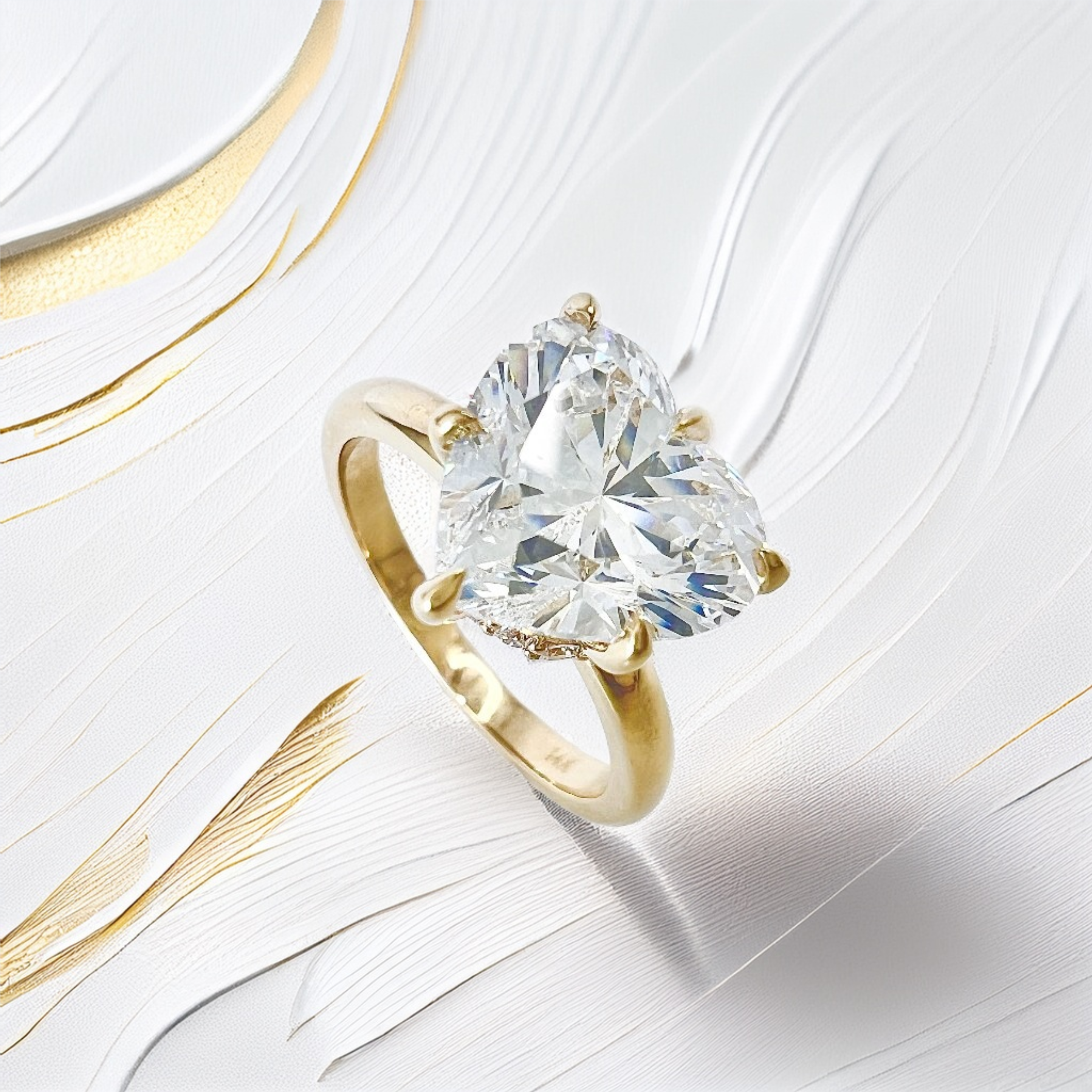 3-Carat Heart-Shaped Engagement Ring | Hidden Halo