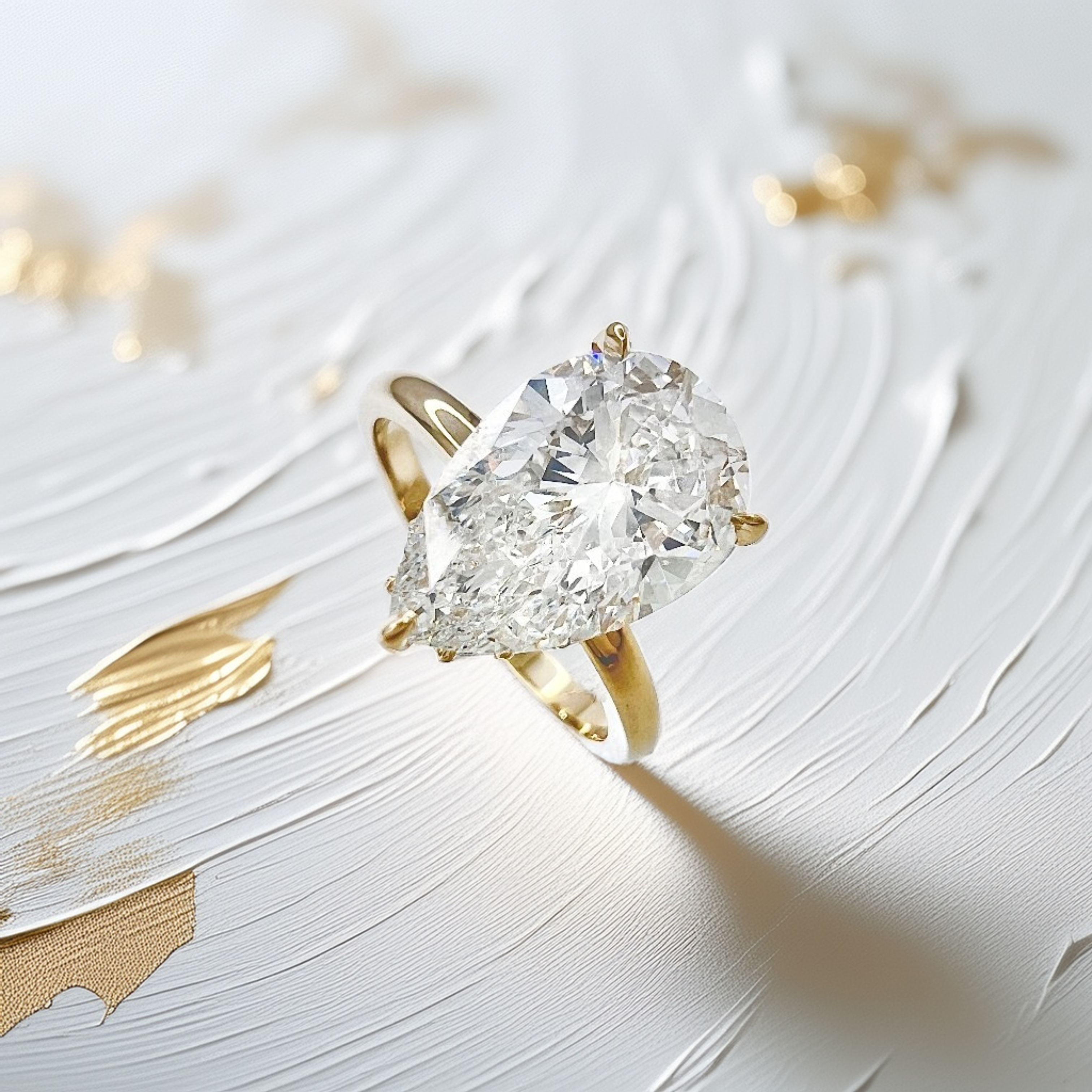 3-Carat Pear-Shaped Engagement Ring | Hidden Halo