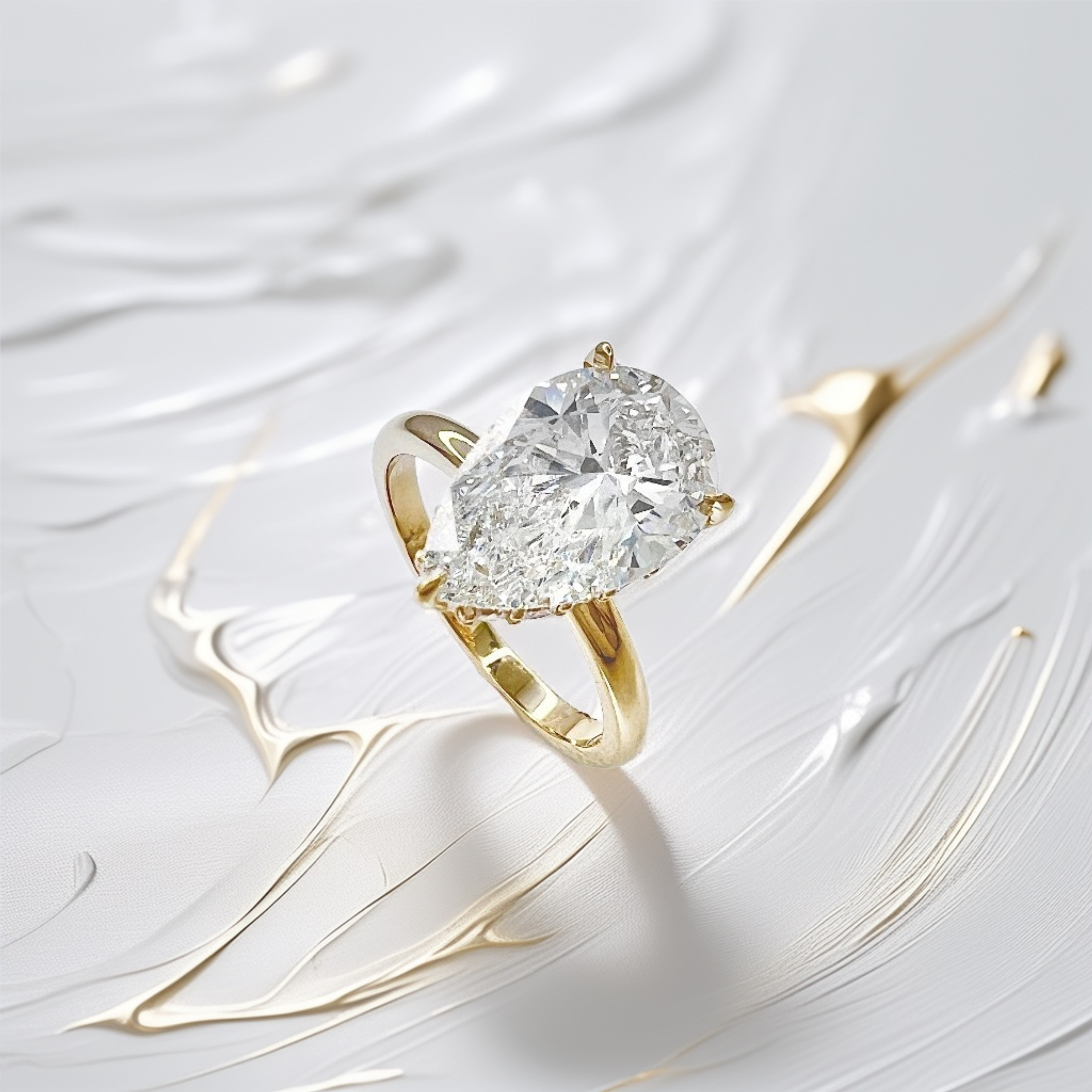 3-Carat Pear-Shaped Engagement Ring | Hidden Halo