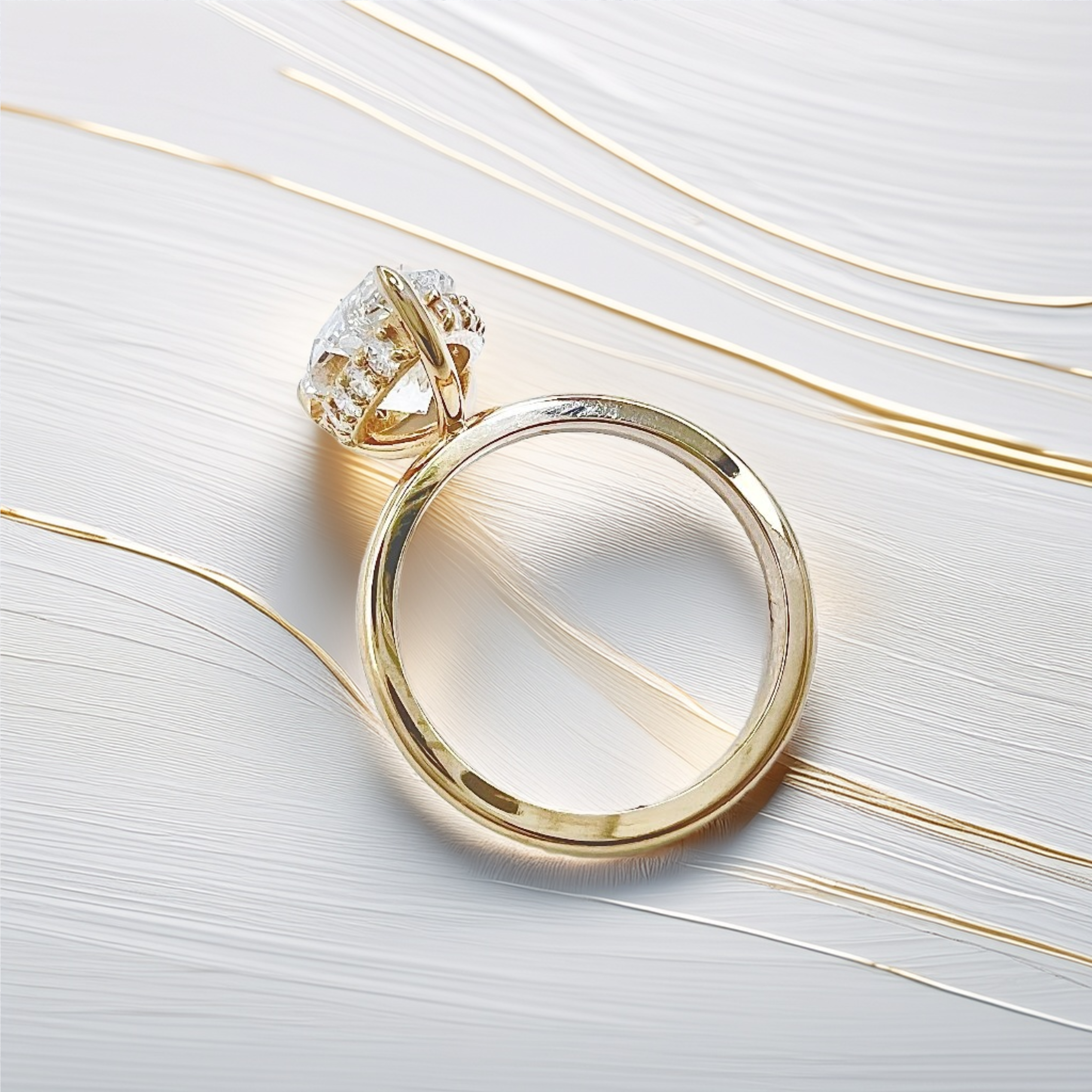 3-Carat Pear-Shaped Engagement Ring | Hidden Halo