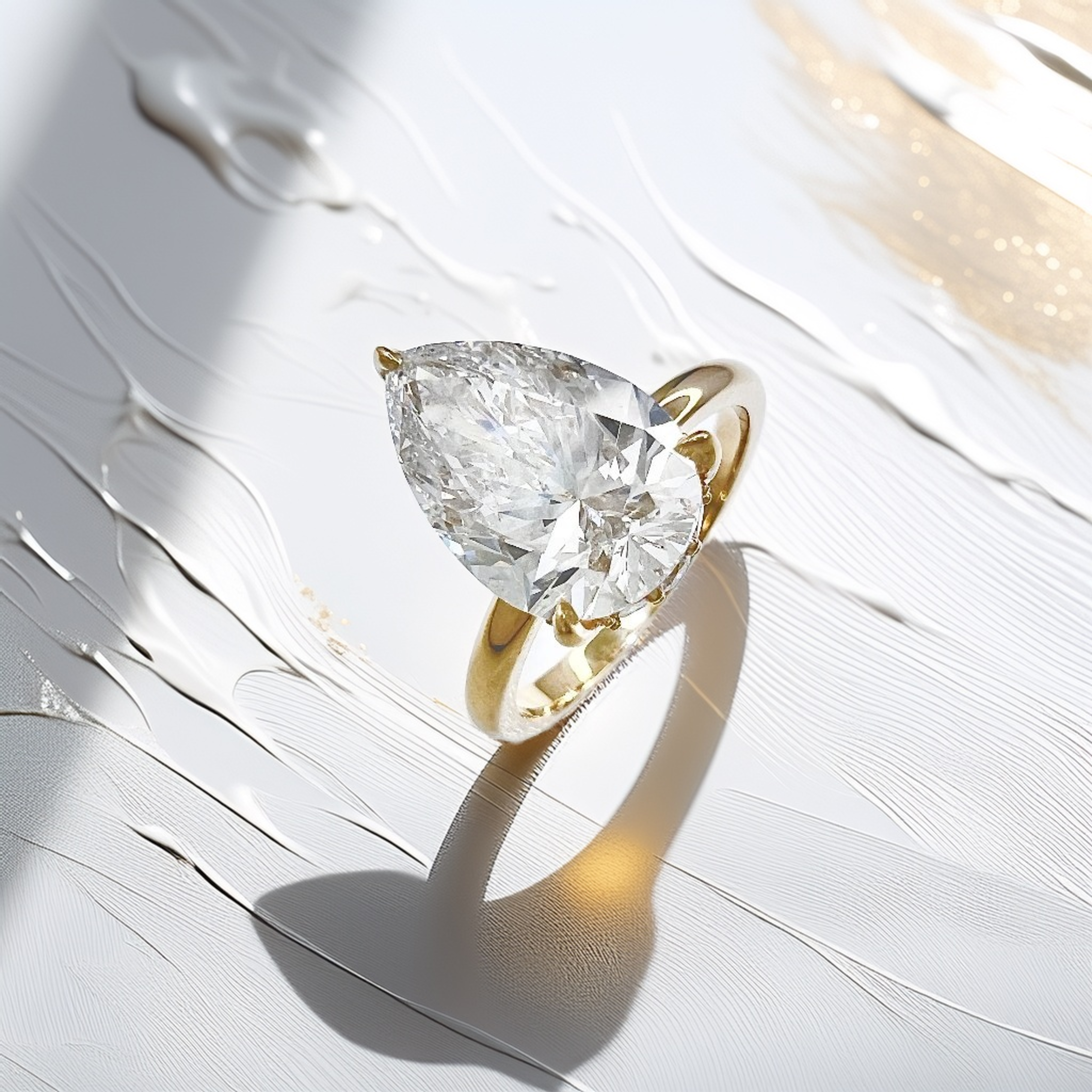 3-Carat Pear-Shaped Engagement Ring | Hidden Halo