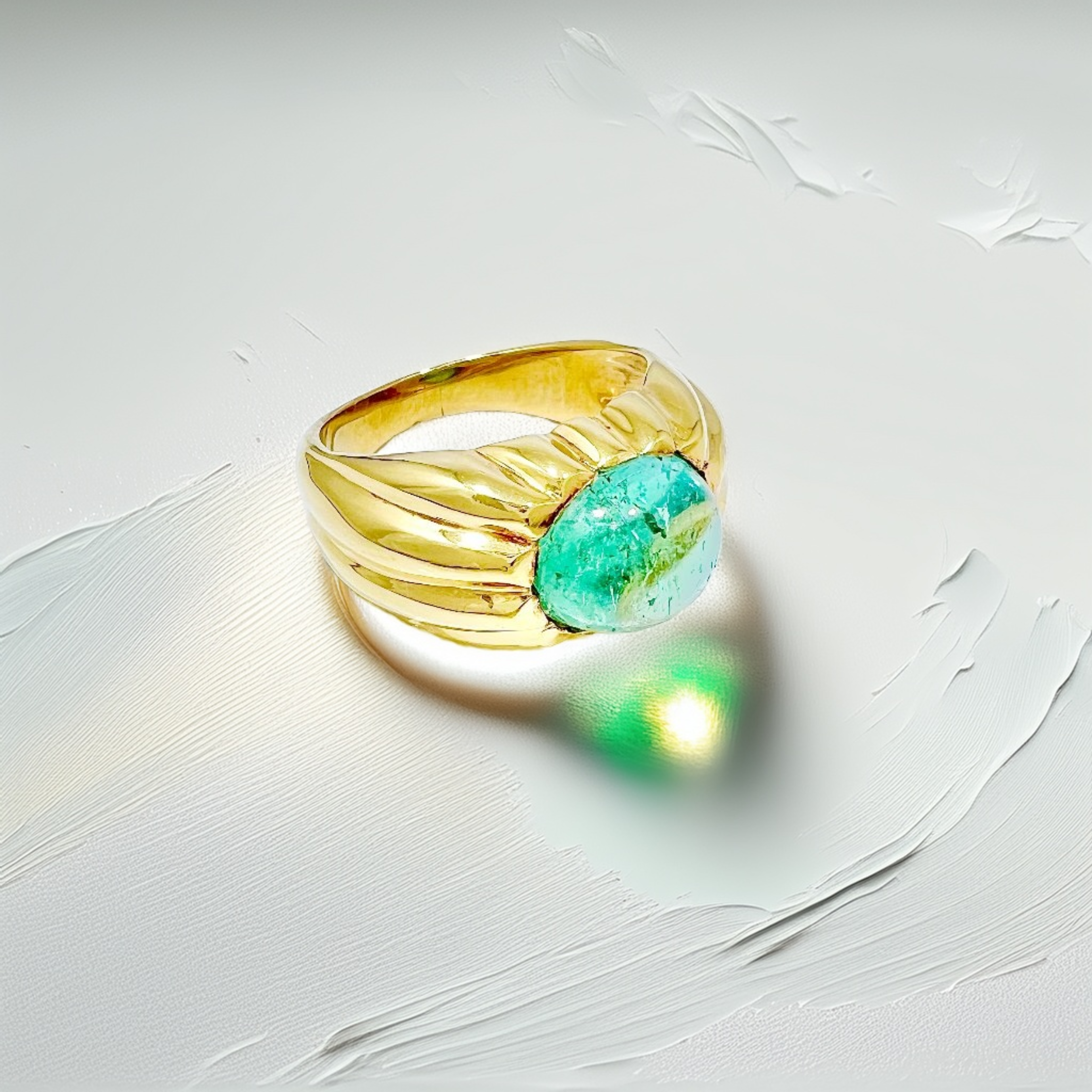 Cabochon Tourmaline Statement Ring
