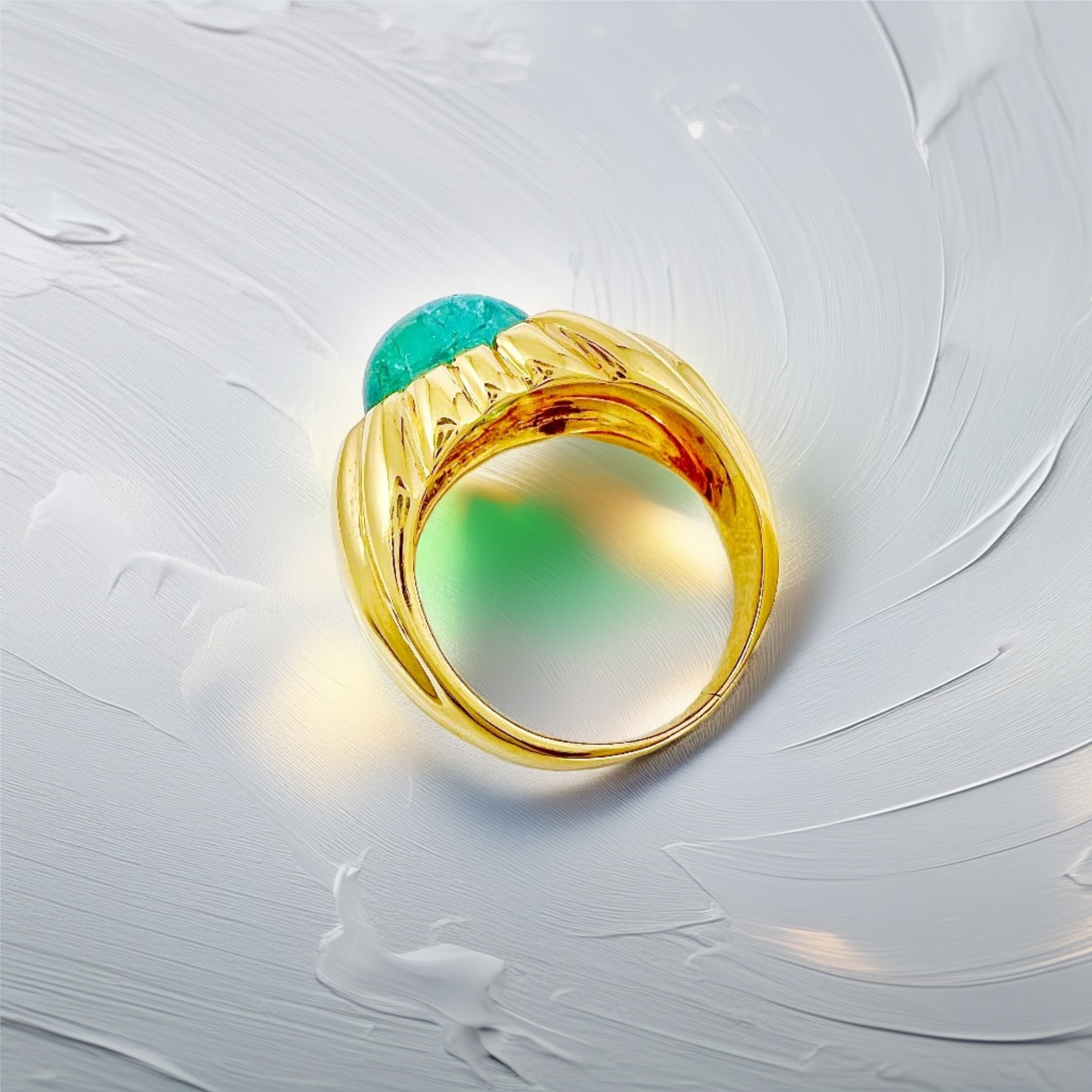 Cabochon Tourmaline Statement Ring