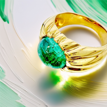 Cabochon Tourmaline Statement Ring