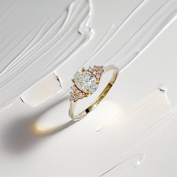 Oval Diamond Engagement Ring 0.56tcw