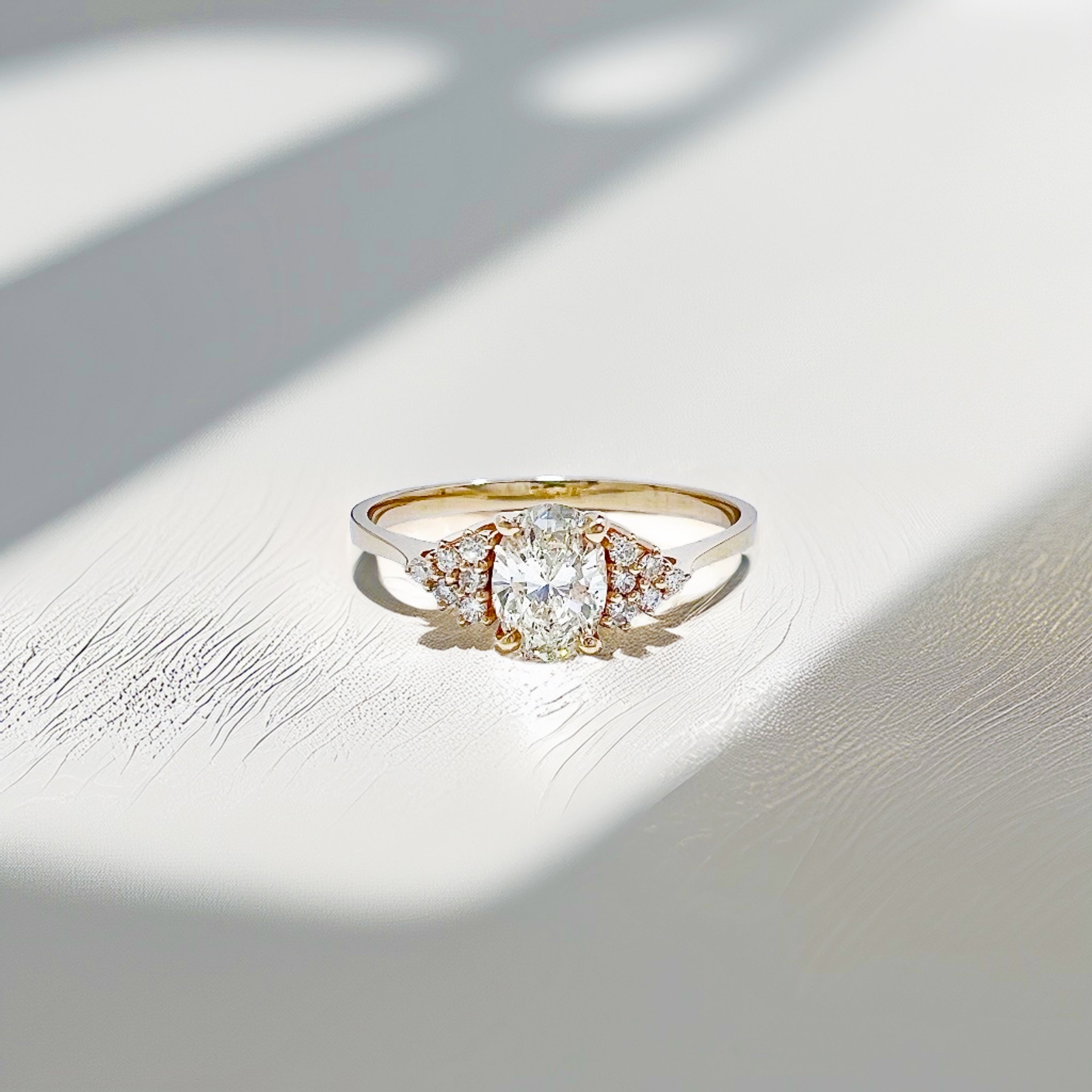 Oval Diamond Engagement Ring 0.56tcw