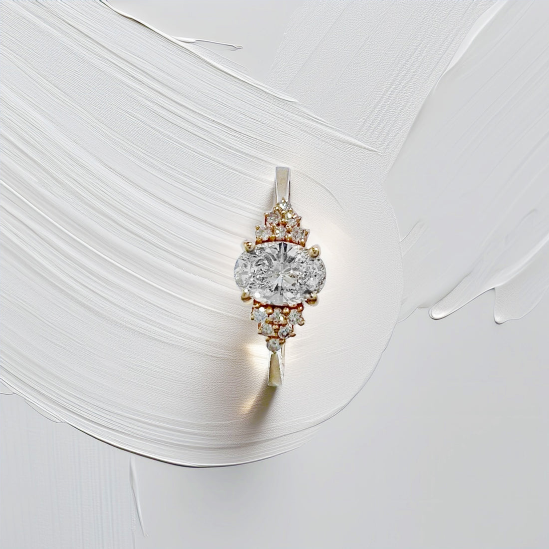 Oval Diamond Engagement Ring 0.56tcw