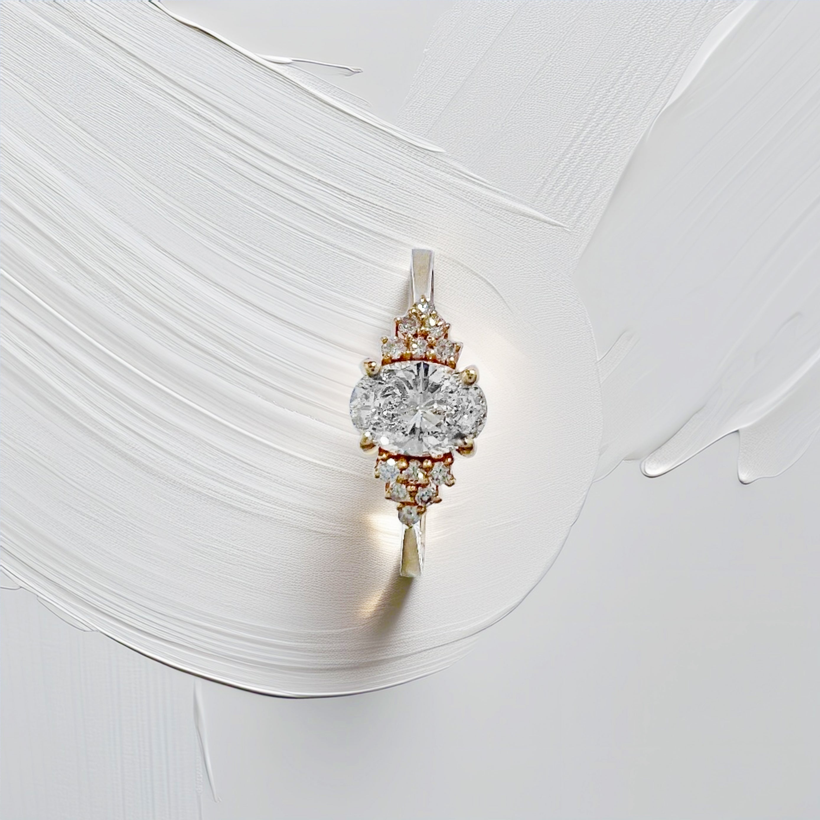 Oval Diamond Engagement Ring 0.56tcw