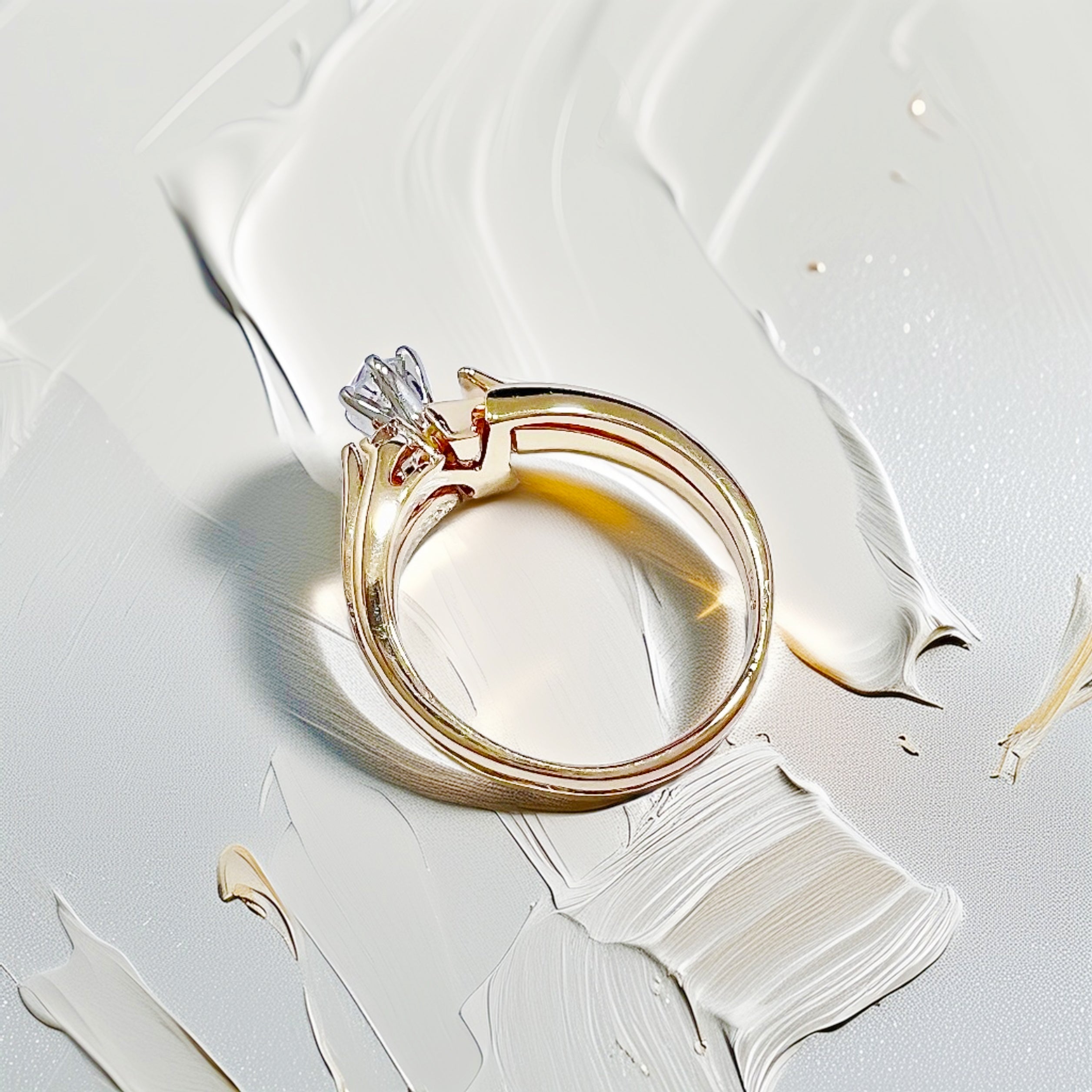 Unique 3-Stone Engagement Ring 0.25tcw