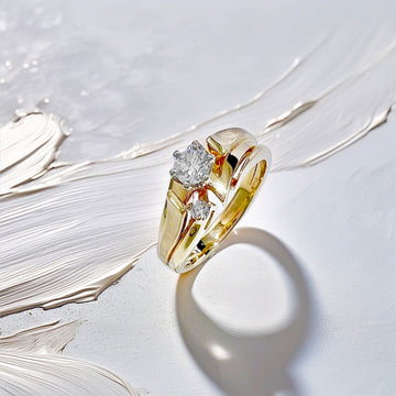 Unique 3-Stone Engagement Ring 0.25tcw