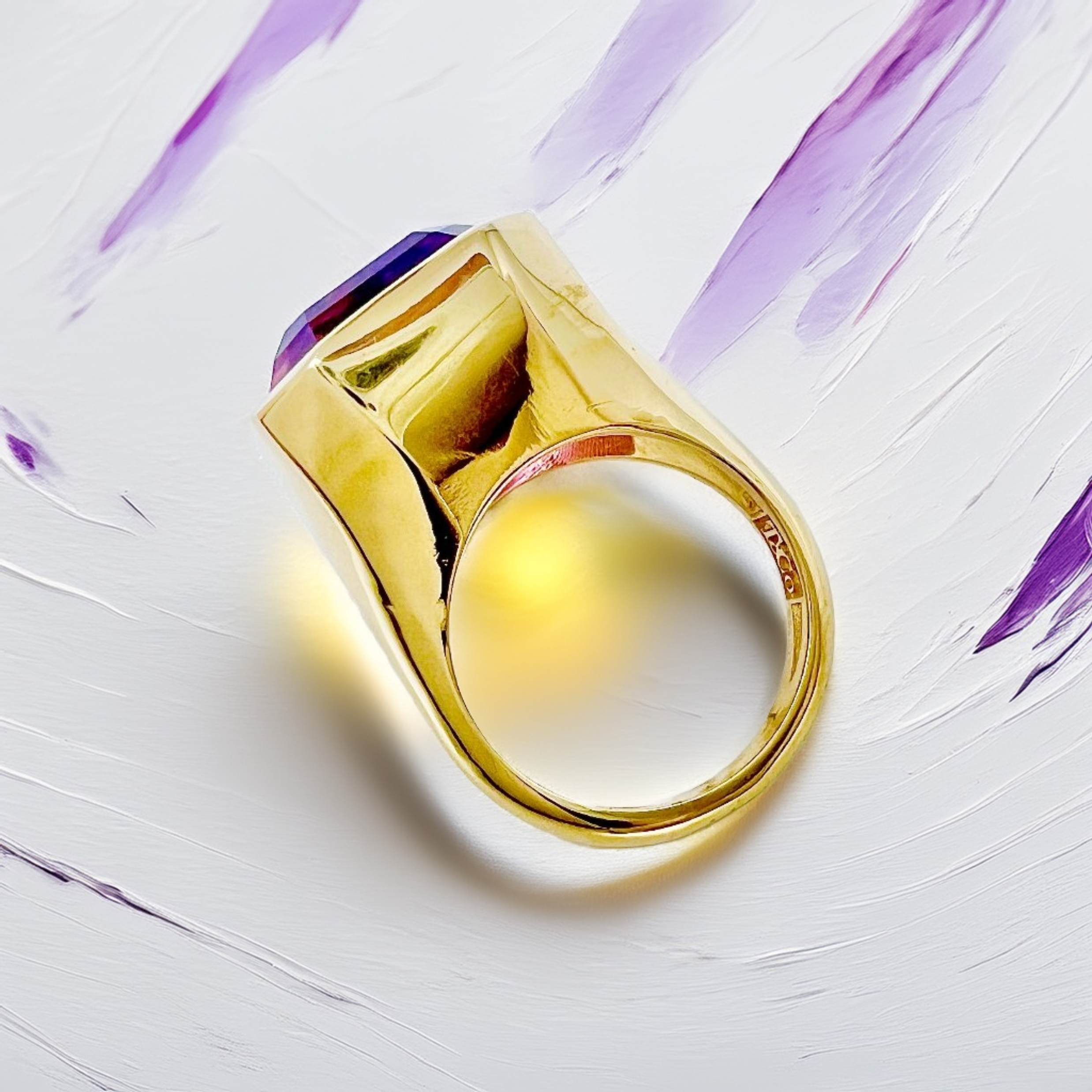 Asscher-Cut Amethyst Statement Ring