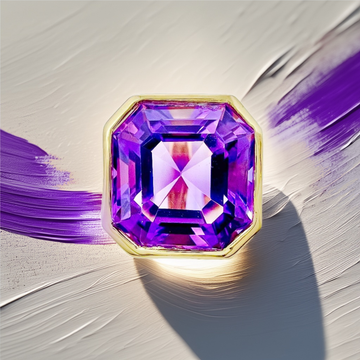 Asscher-Cut Amethyst Statement Ring