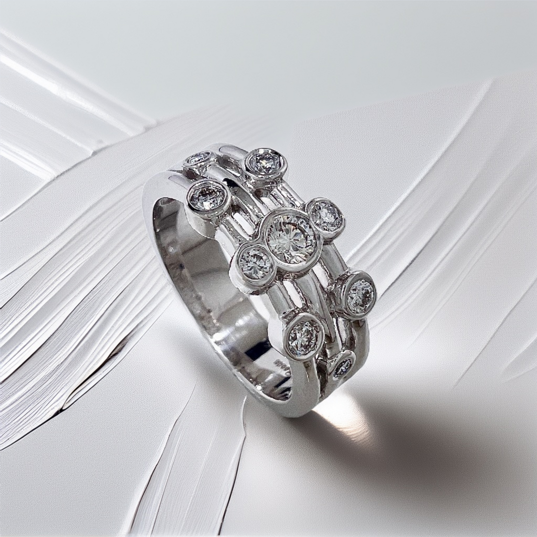 Bubble Diamond Ring 0.50tcw