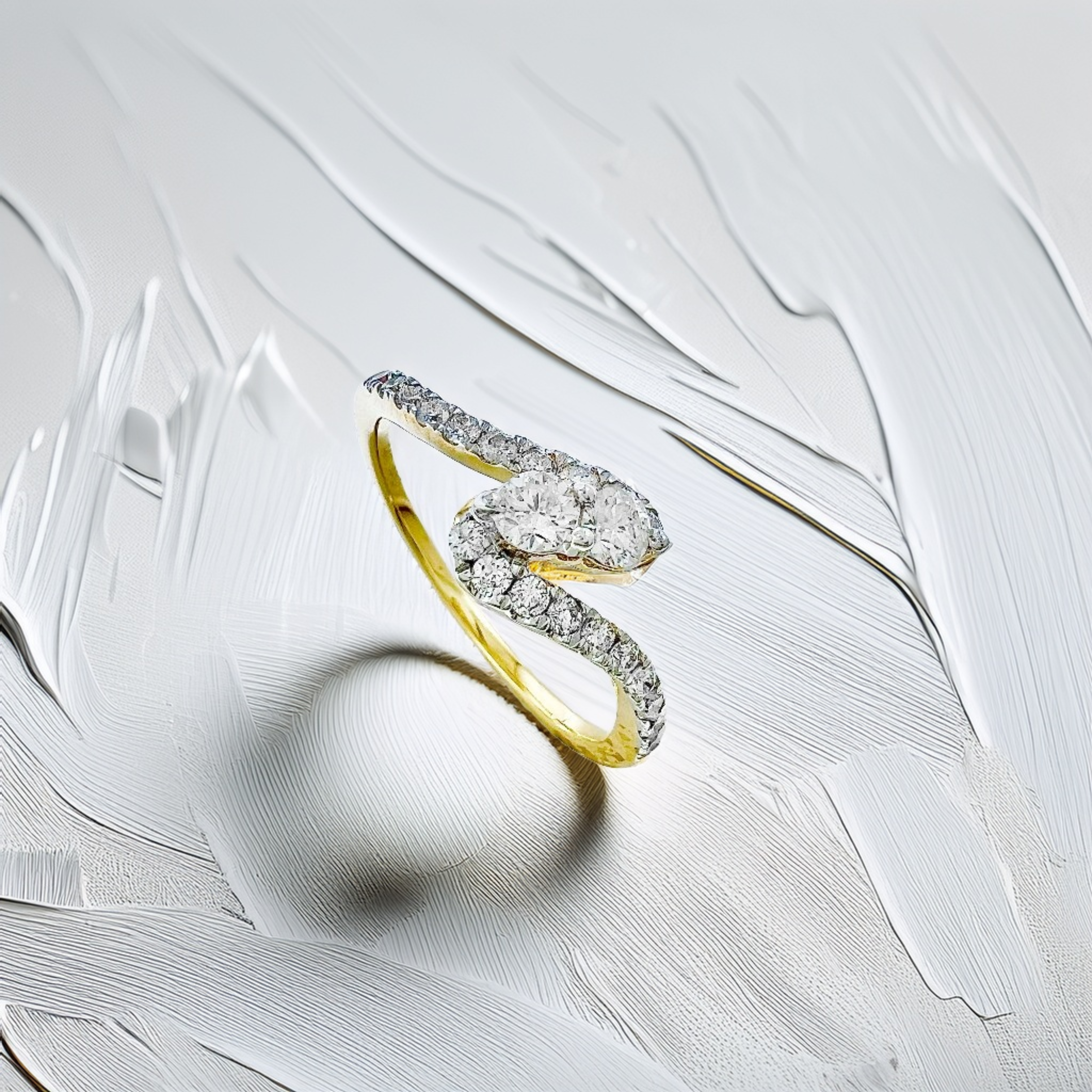 Bypass Diamond Ring 0.53tcw