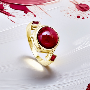 Cabochon Garnet Ring | Statement Ring