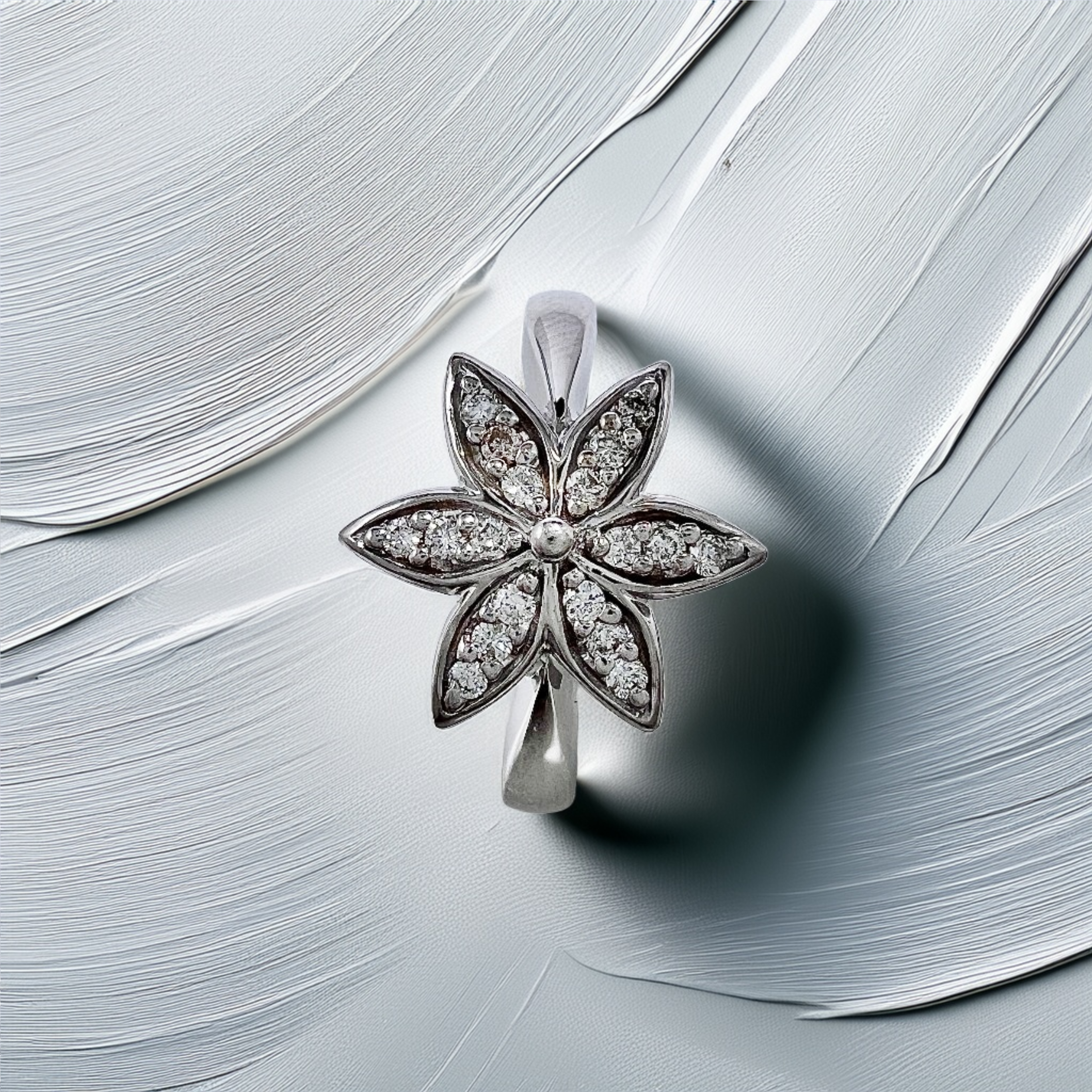 Cannabis Diamond Ring | 0.15tcw Natural Diamond Statement Piece