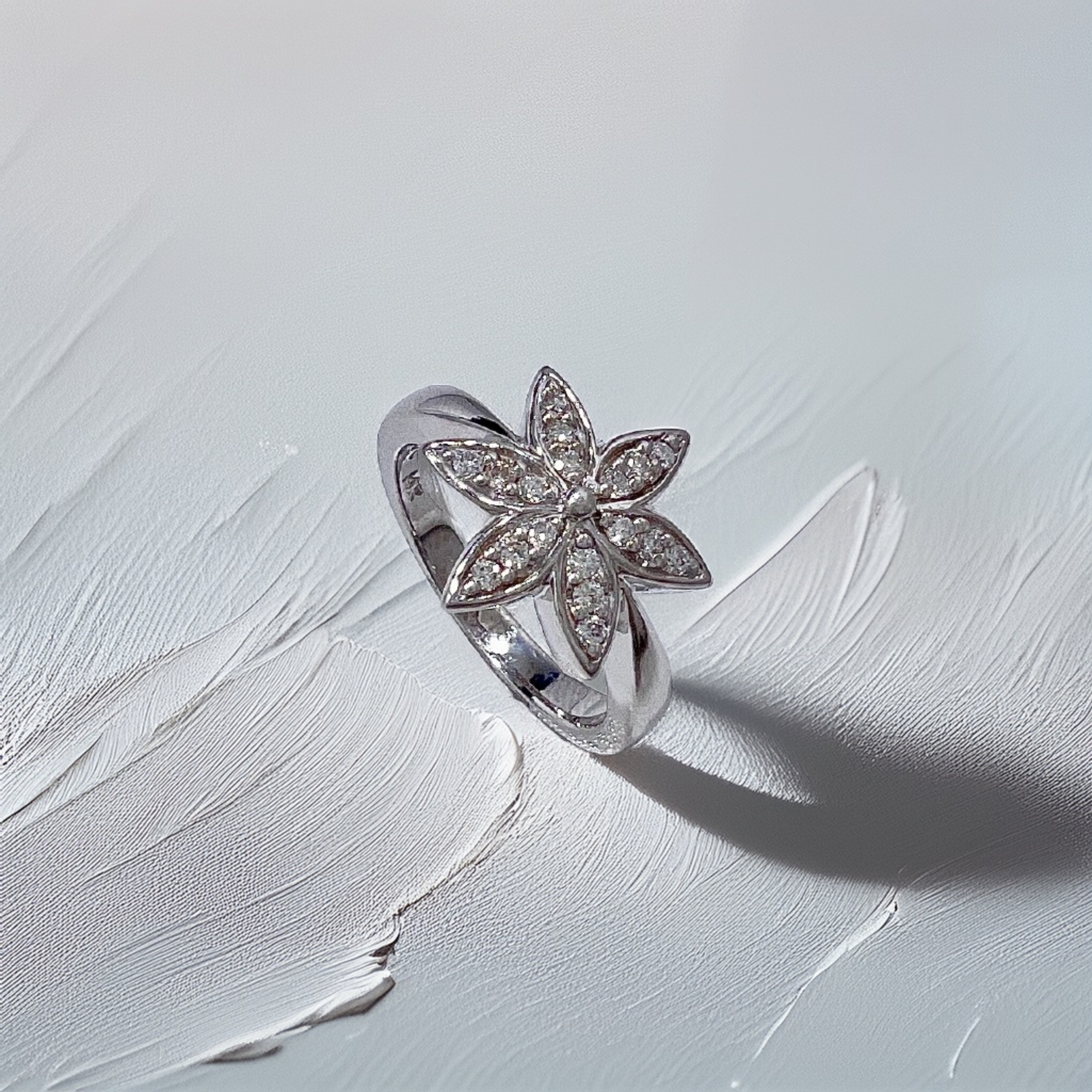 Cannabis Diamond Ring | 0.15tcw Natural Diamond Statement Piece