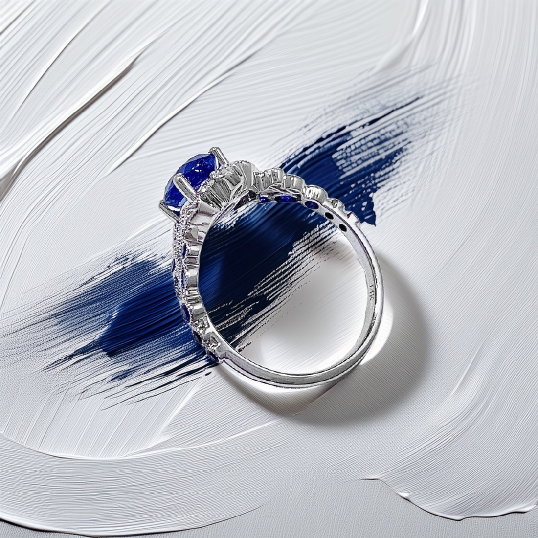 Ceylon Sapphire Engagement Ring