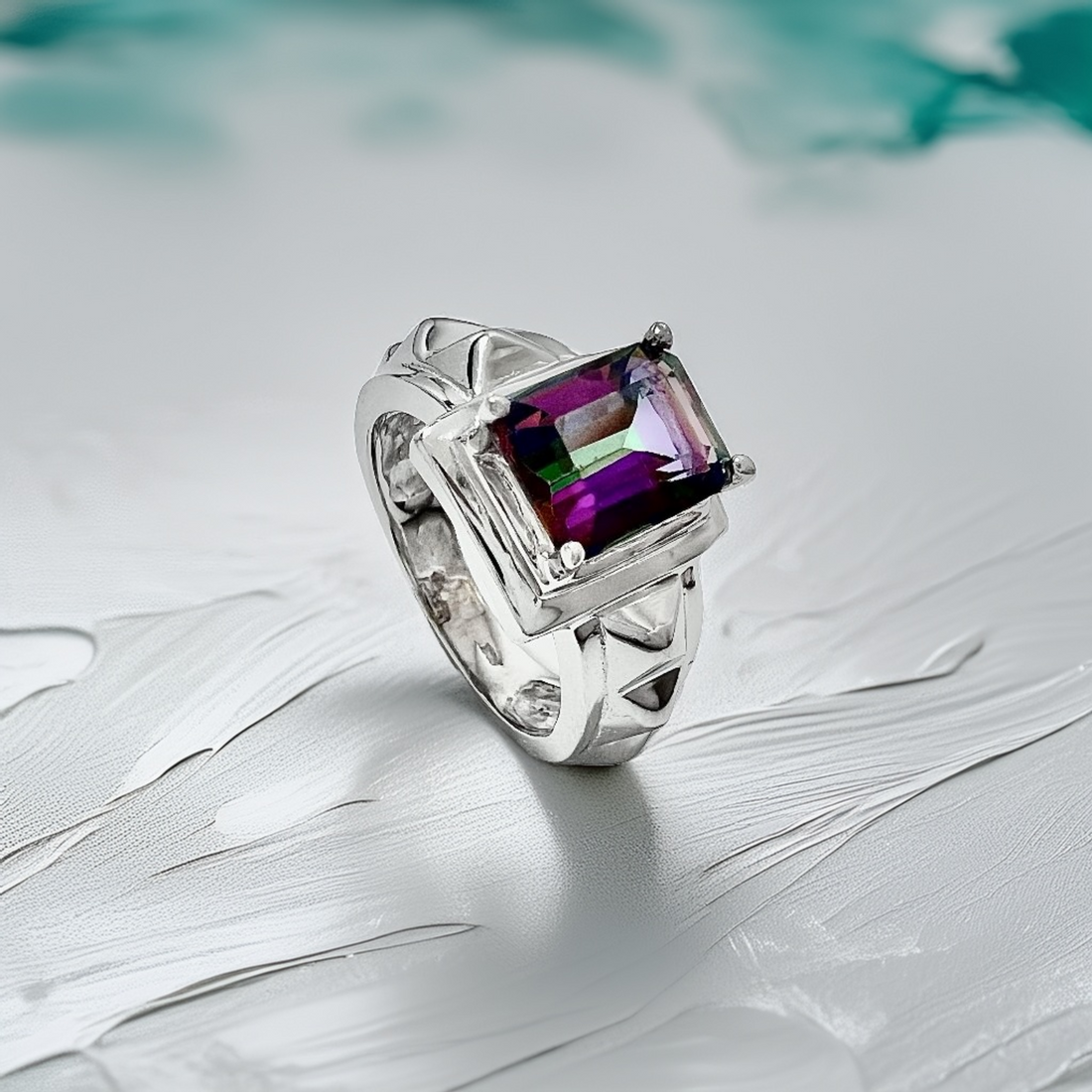 Mystic Topaz Ring | Dimensional Design
