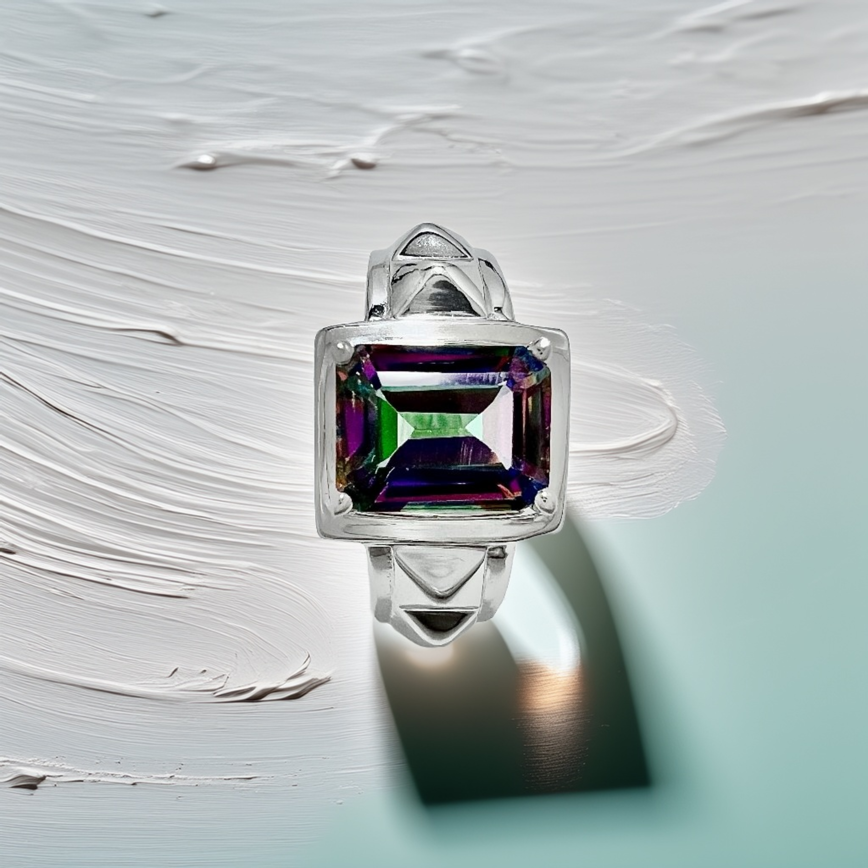 Mystic Topaz Ring | Dimensional Design