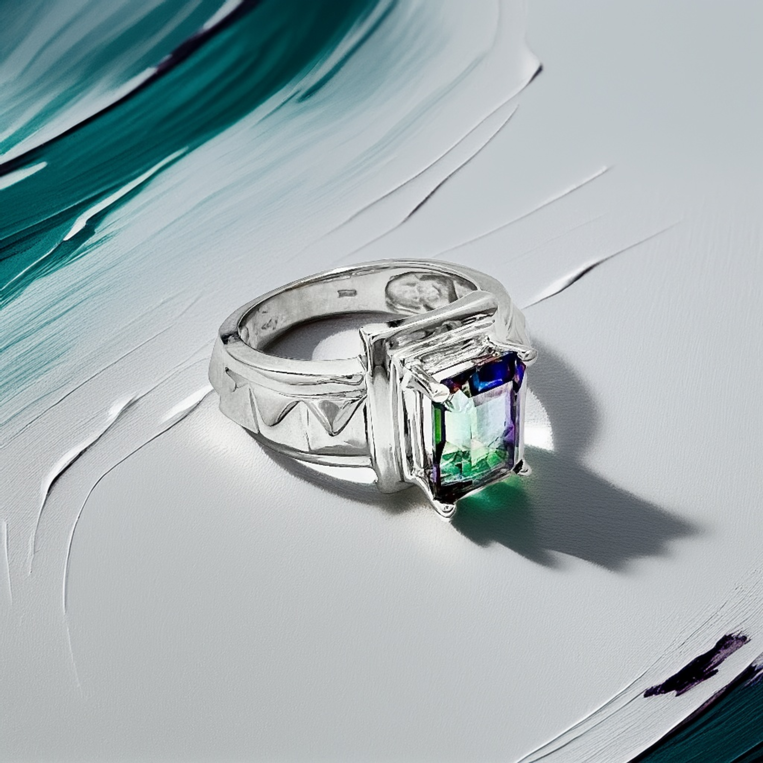 Mystic Topaz Ring | Dimensional Design