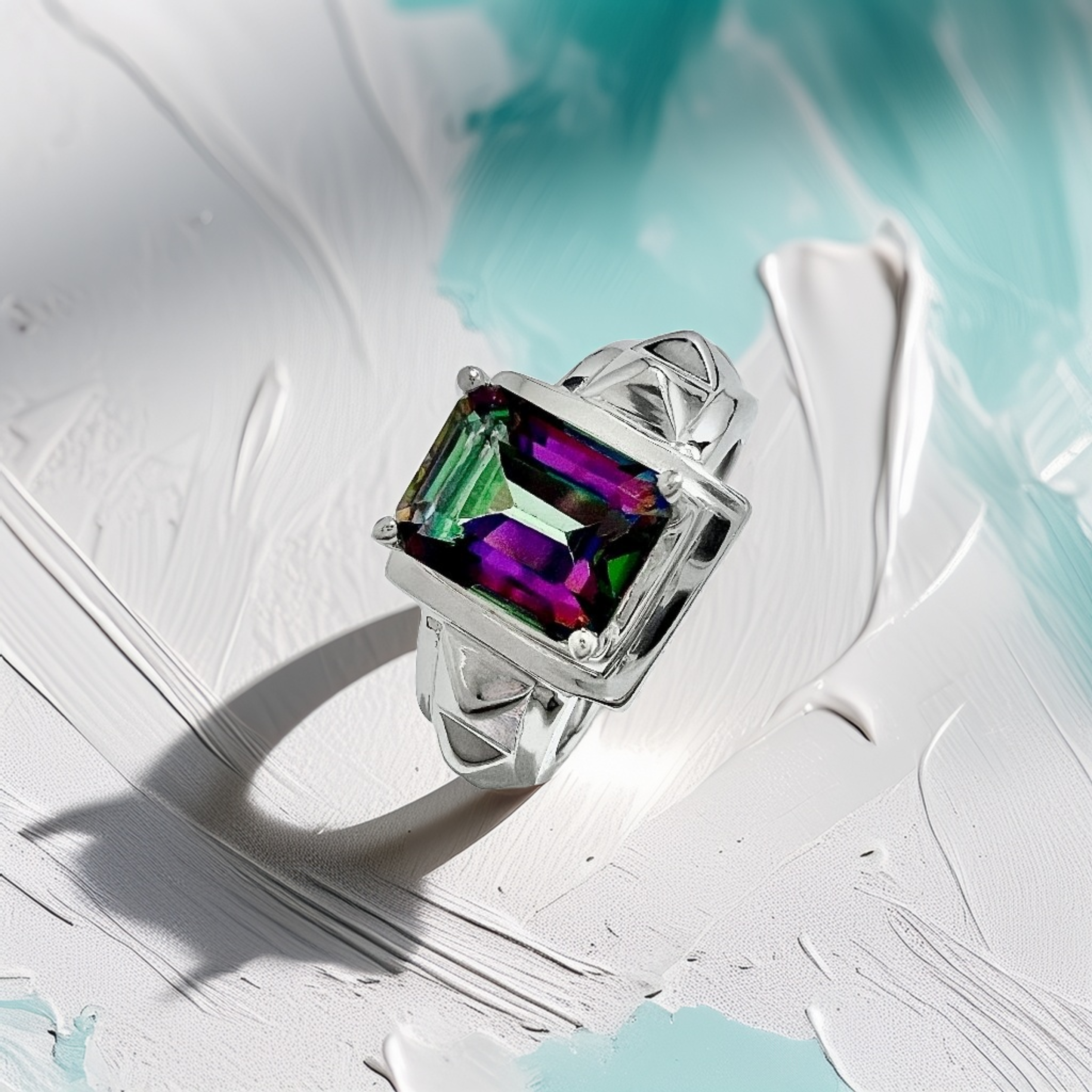 Mystic Topaz Ring | Dimensional Design