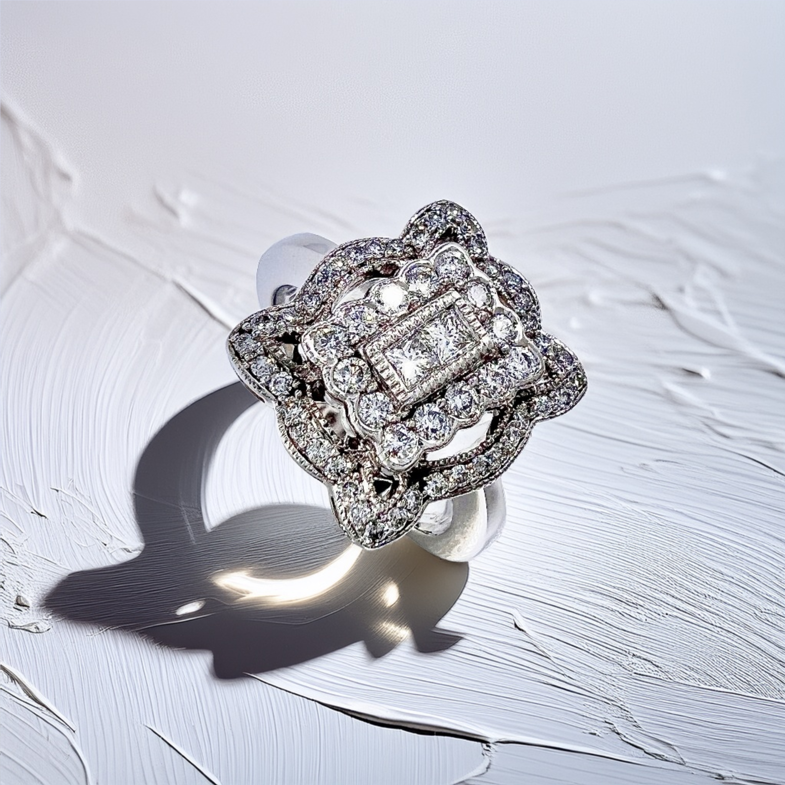 Vintage-Inspired Diamond Ring 0.82tcw