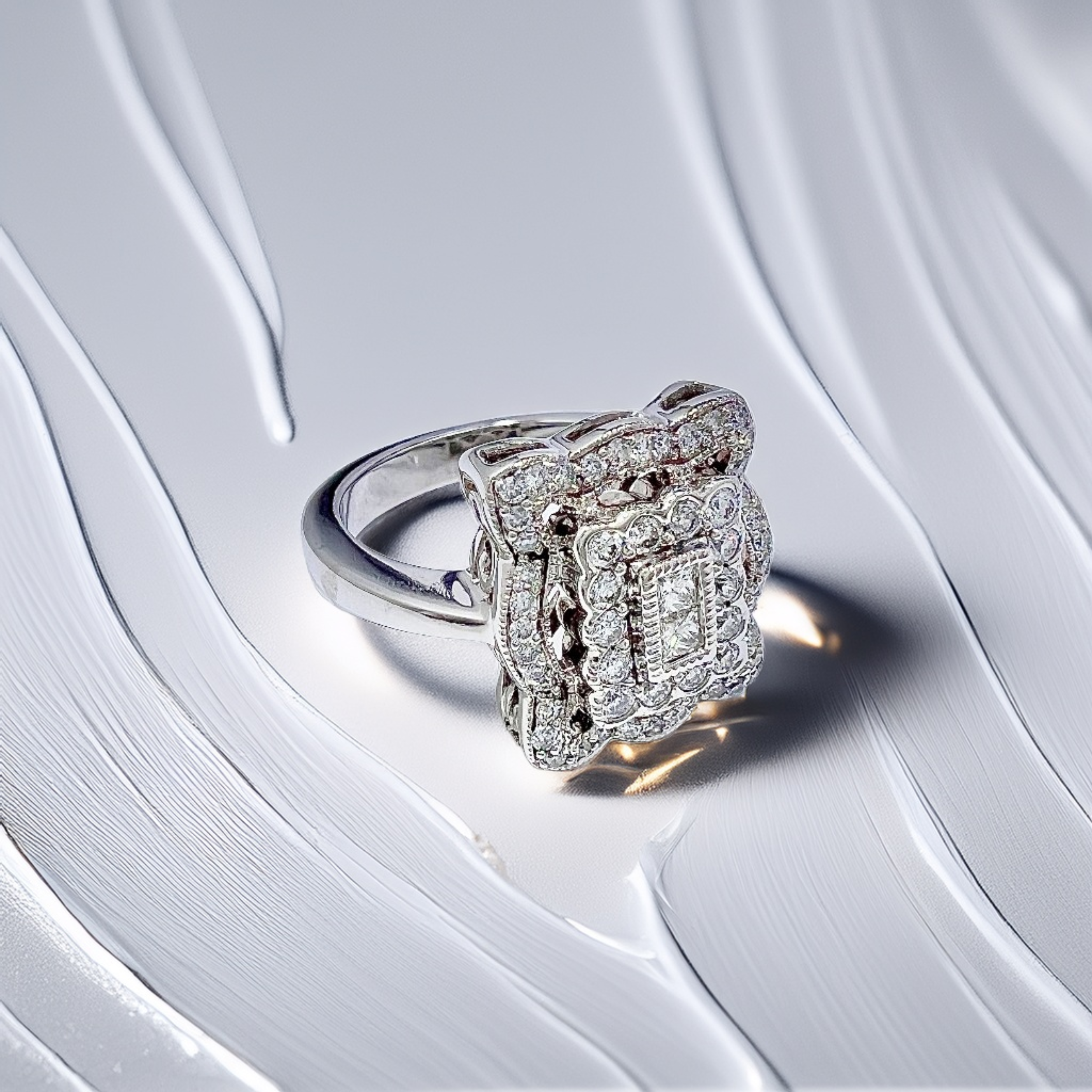 Vintage-Inspired Diamond Ring 0.82tcw