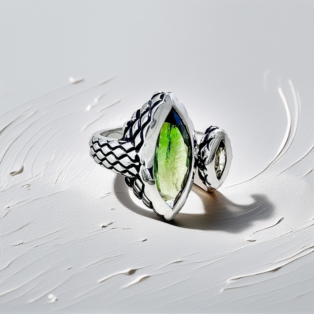 Serpents Eye Of Life | Tourmaline Statement Ring