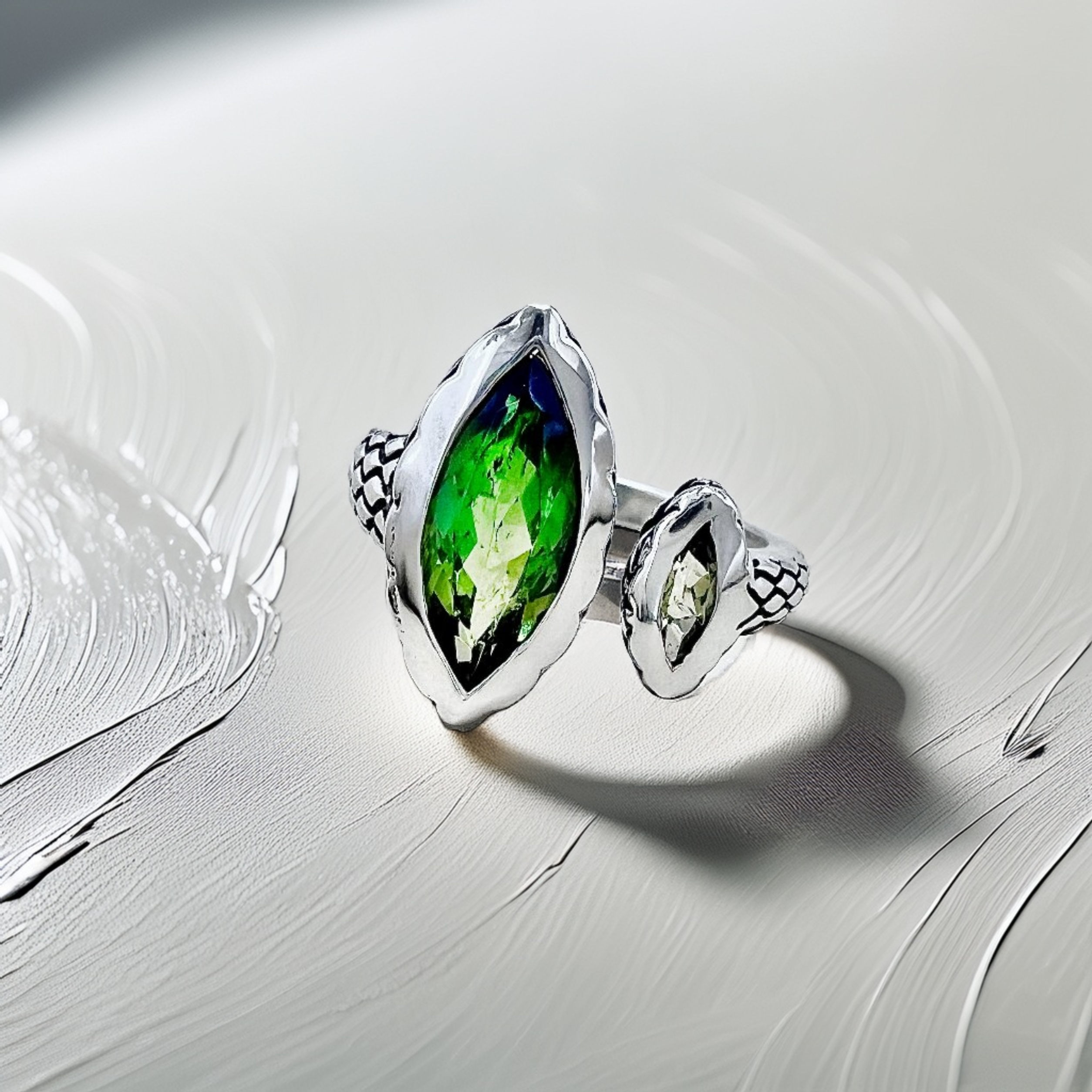 Serpents Eye Of Life | Tourmaline Statement Ring