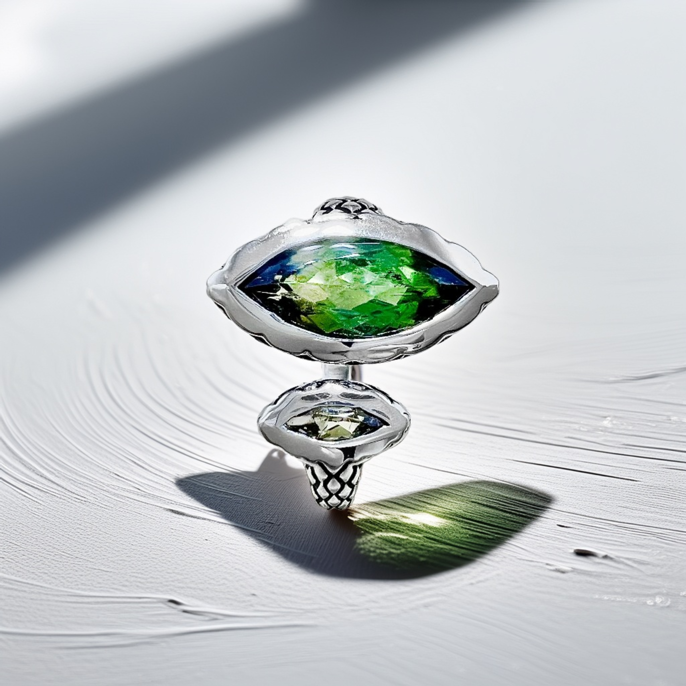 Serpents Eye Of Life | Tourmaline Statement Ring
