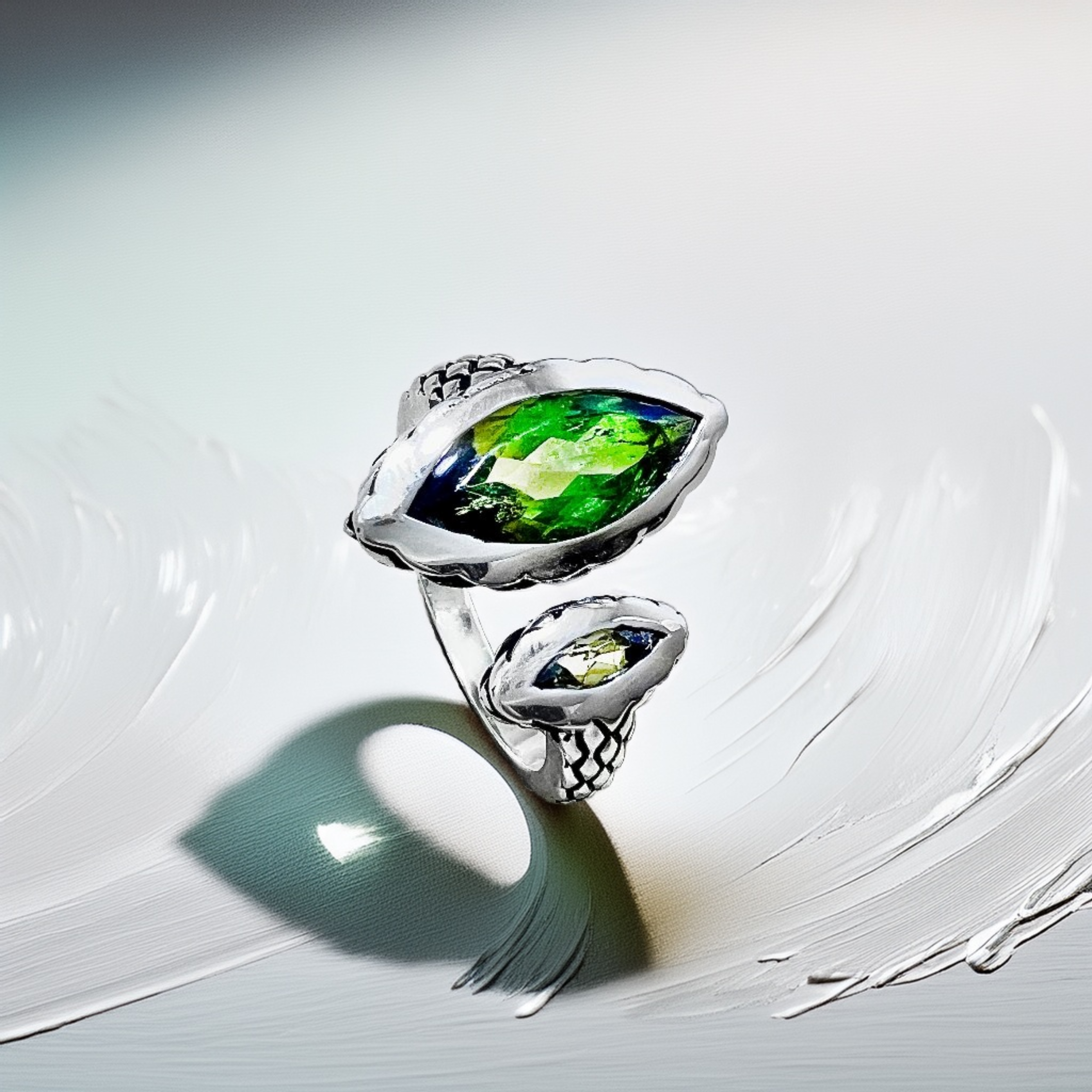 Serpents Eye Of Life | Tourmaline Statement Ring