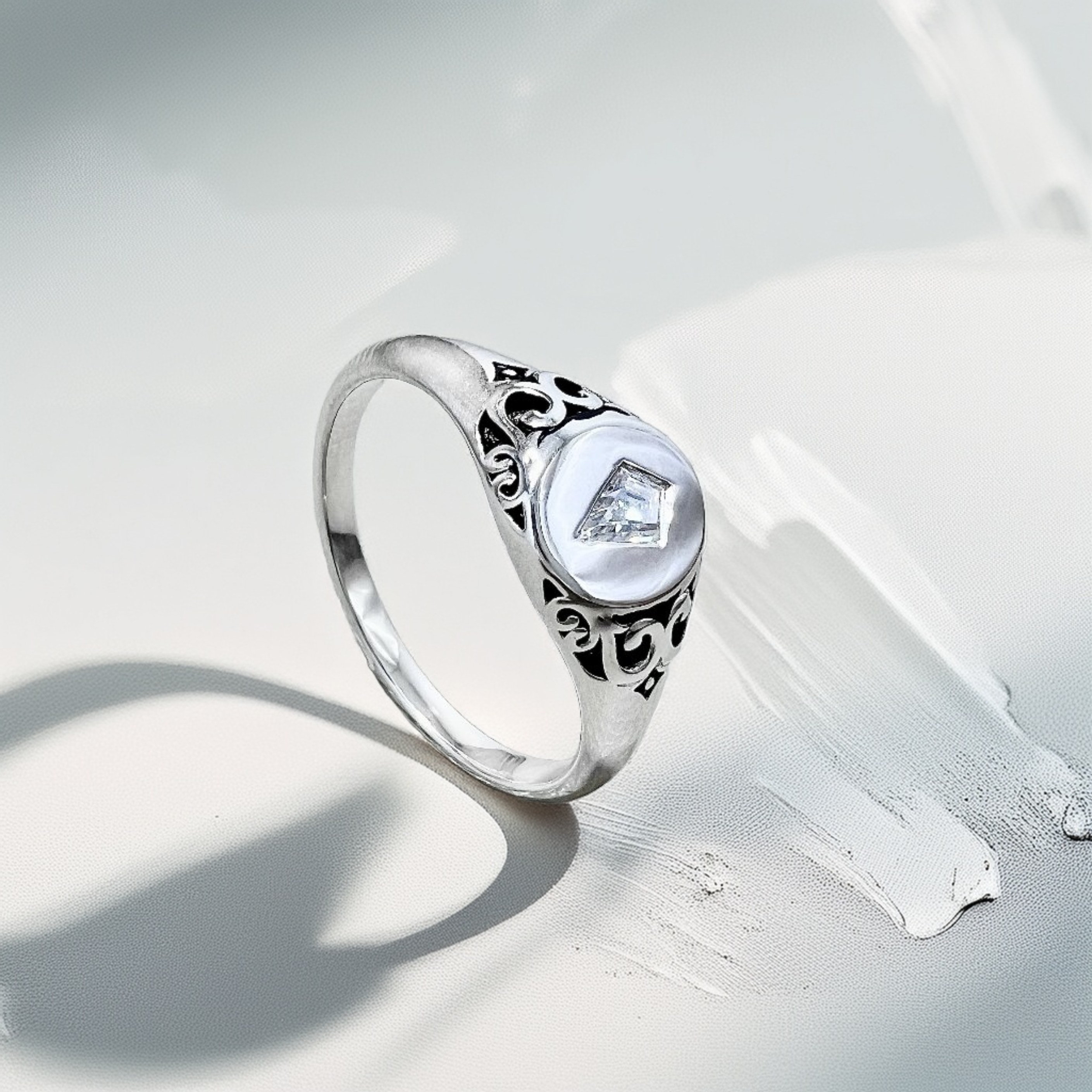 Kite Shaped Signet Ring | Antique-Inspired