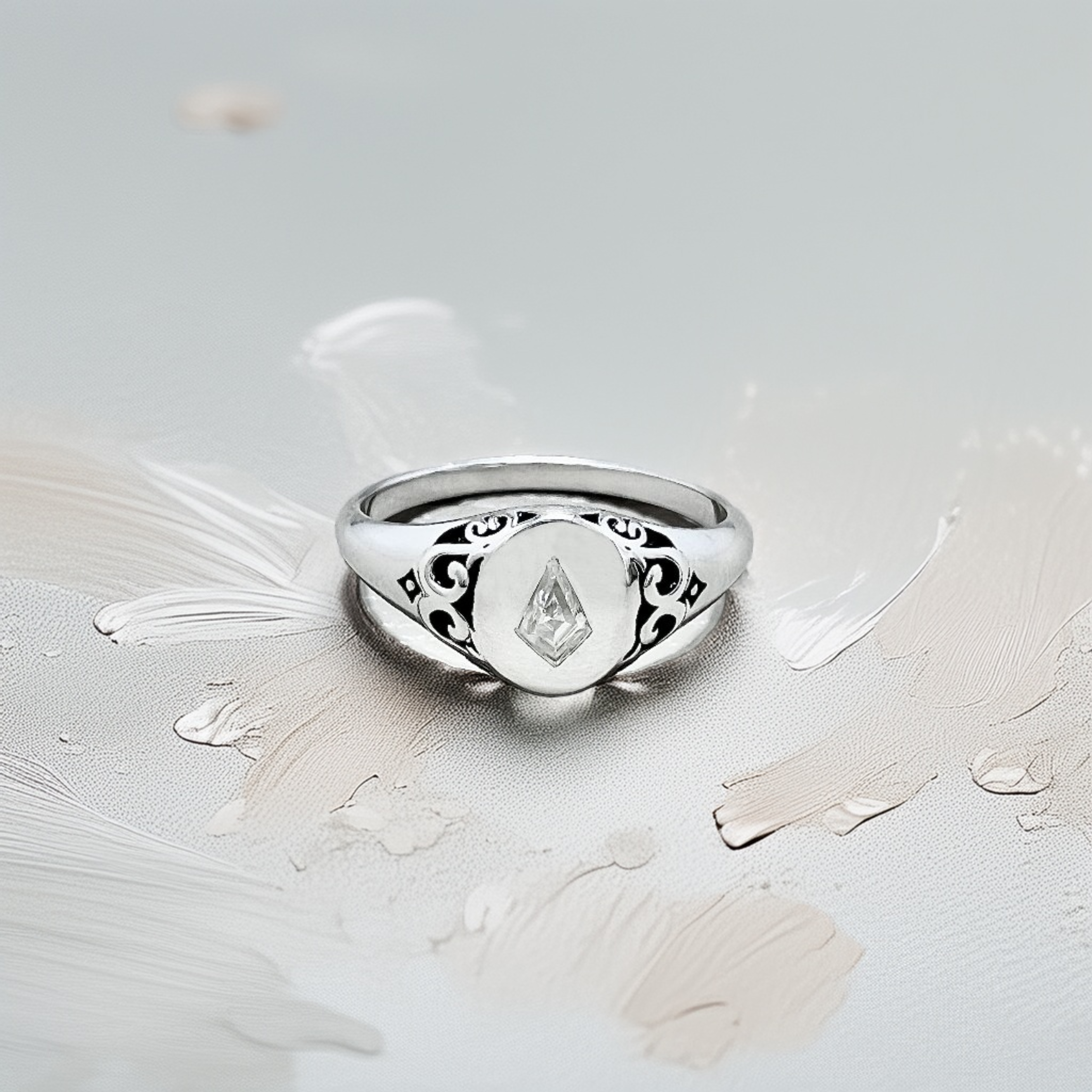 Kite Shaped Signet Ring | Antique-Inspired