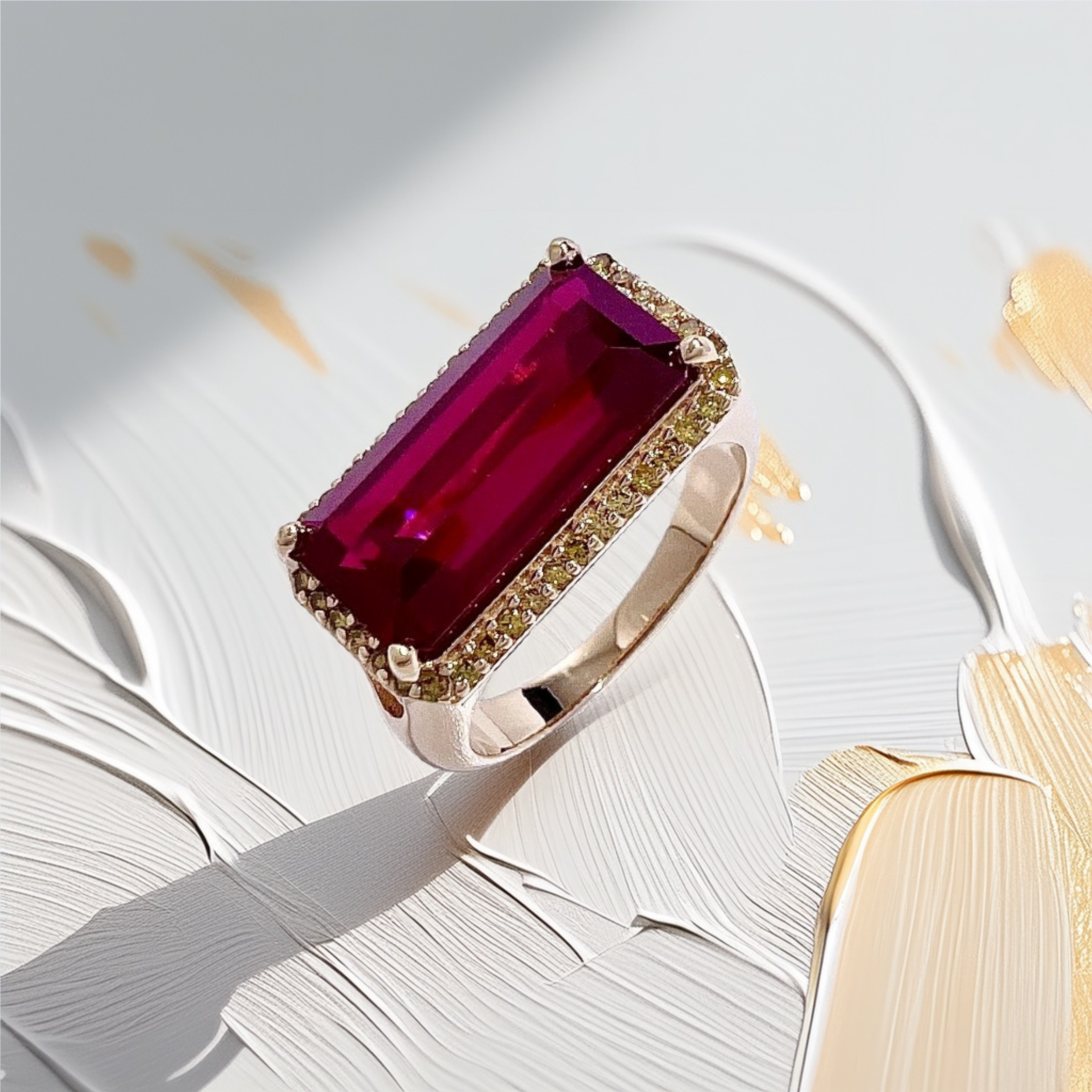 East West Ruby Statement Ring