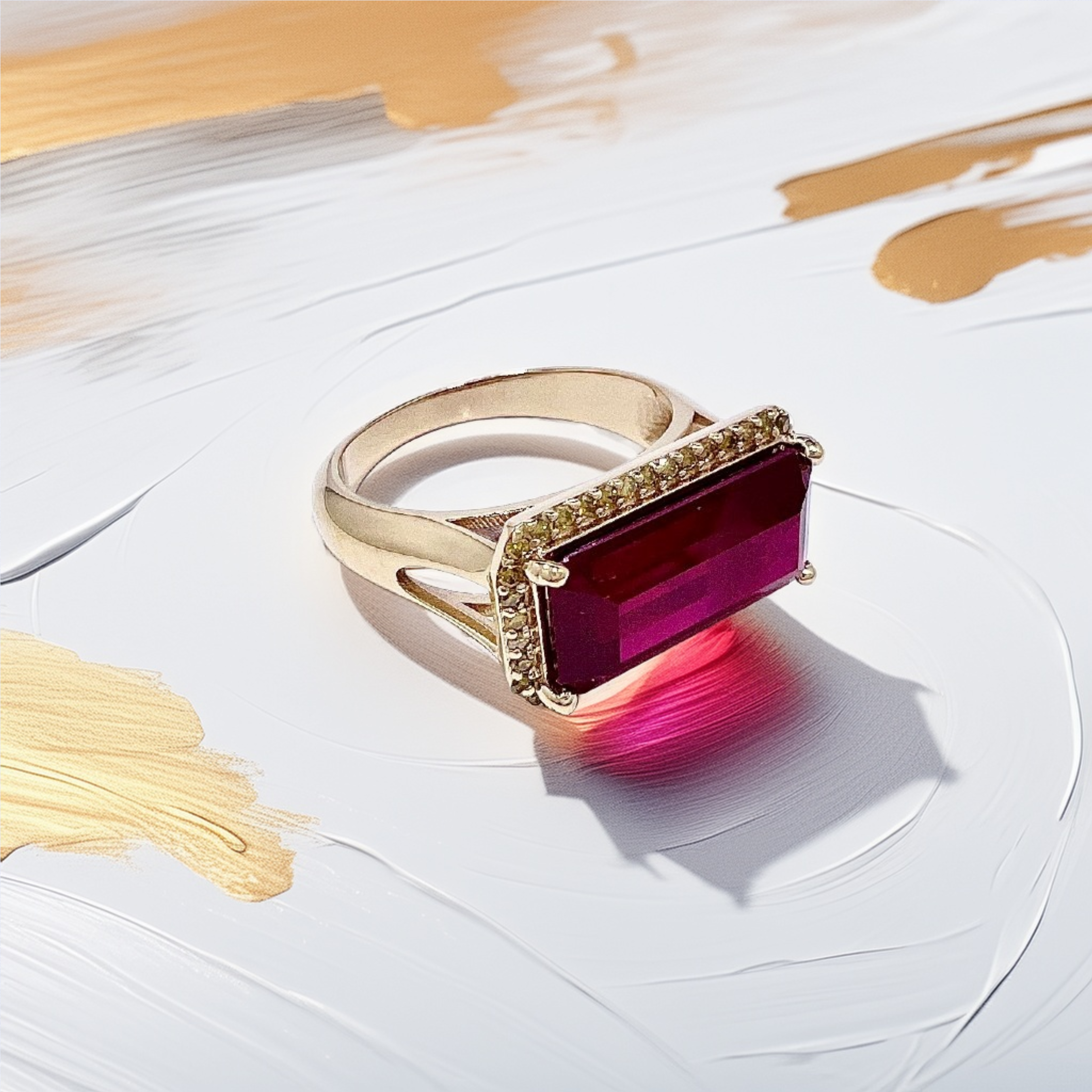 East West Ruby Statement Ring