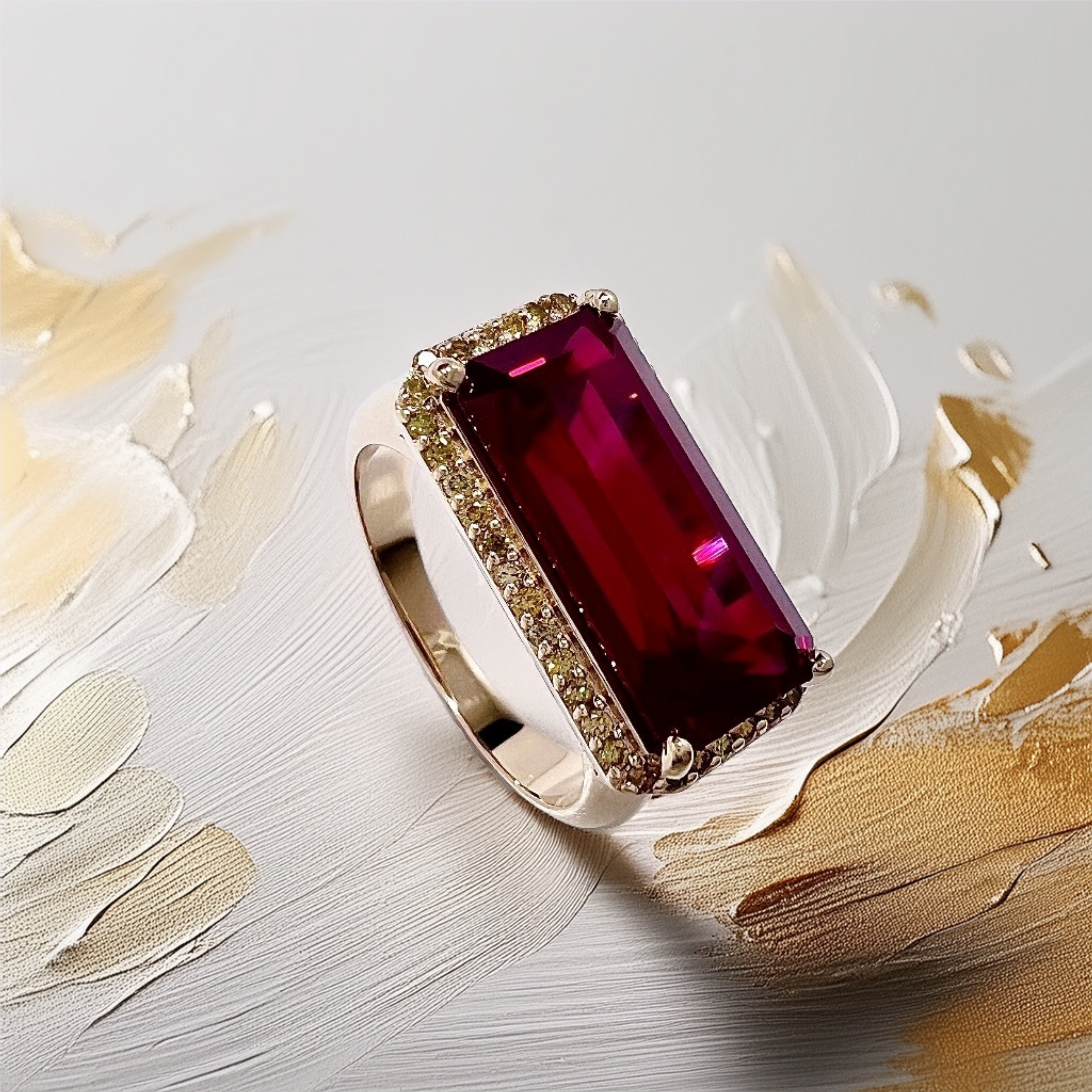 East West Ruby Statement Ring